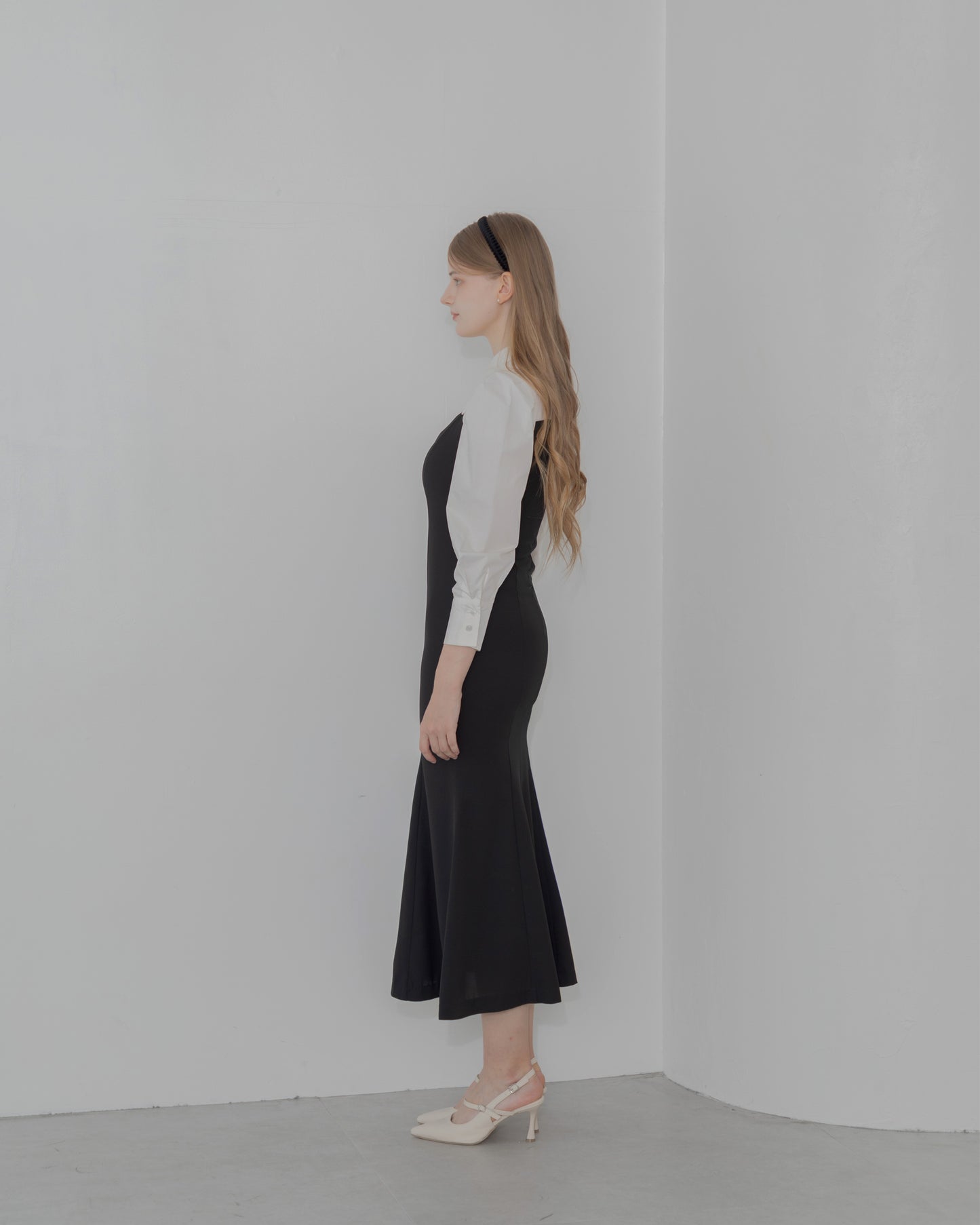 【75%OFF&返品OK】ビックカラーシャツマーメイドワンピース