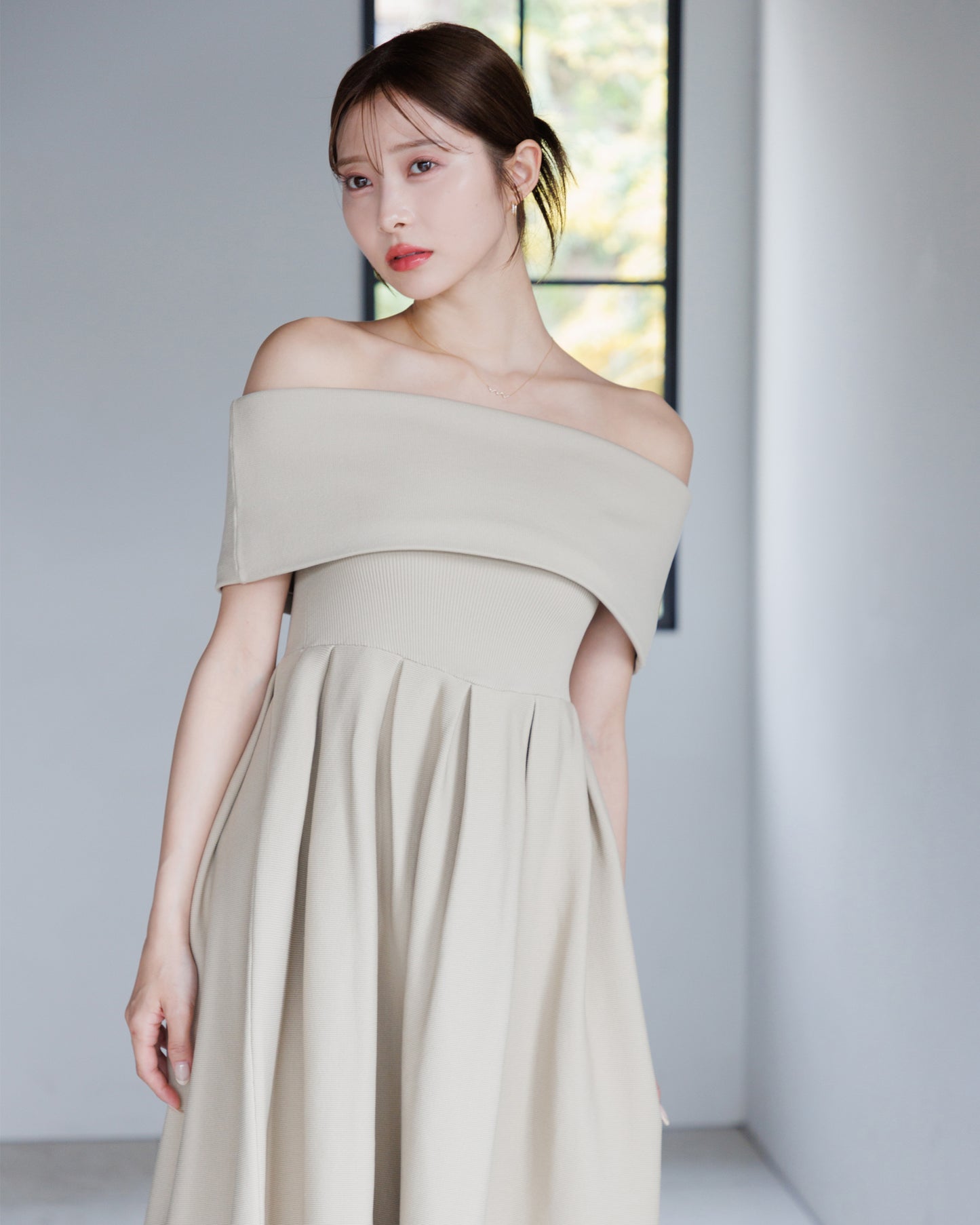 【RESTOCK】4way仕様オフショルニットワンピース