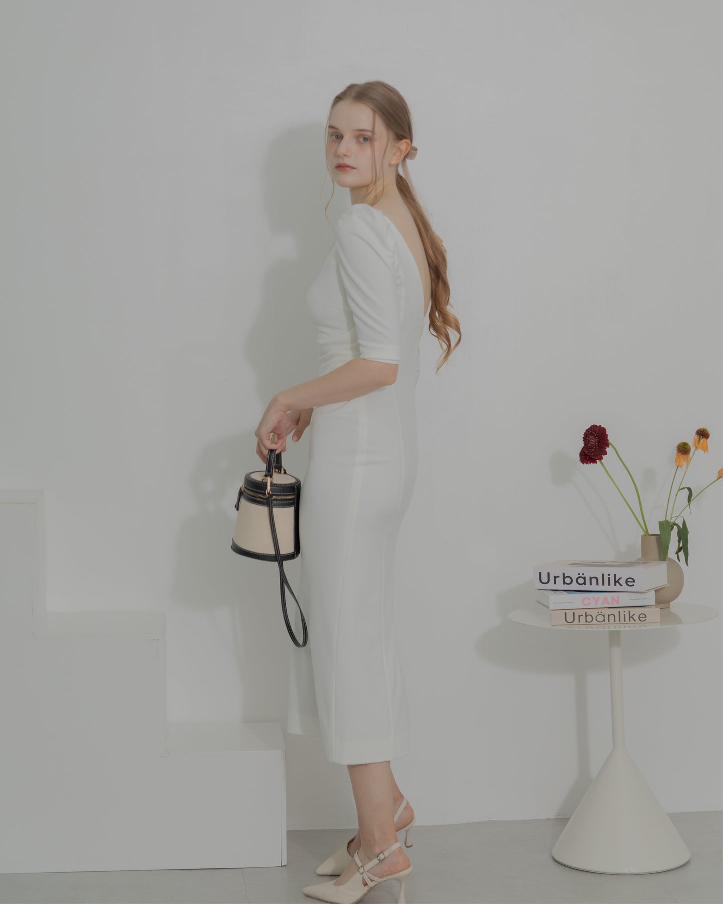 【10%OFF】Drape midi dress