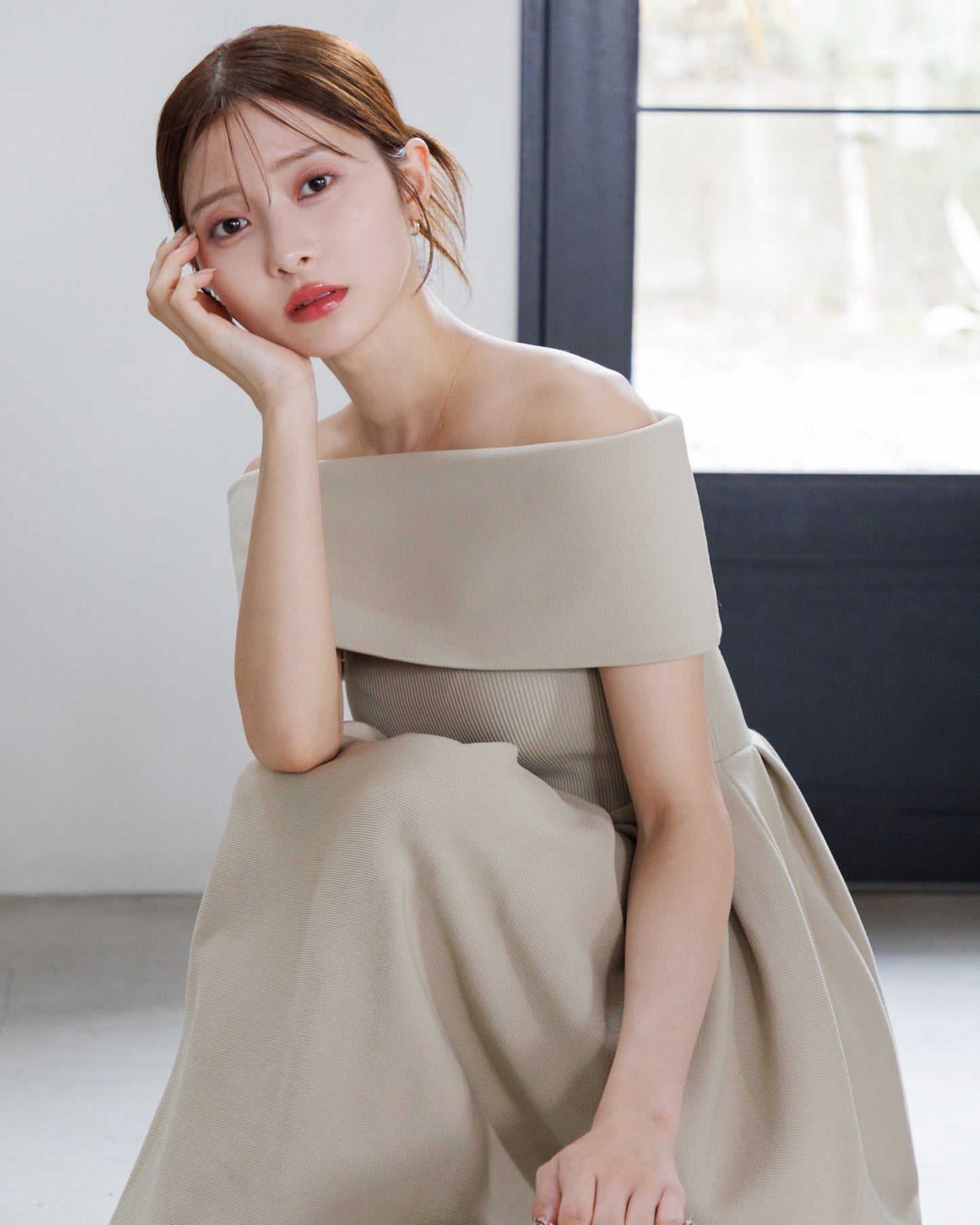 【RESTOCK】4way仕様オフショルニットワンピース