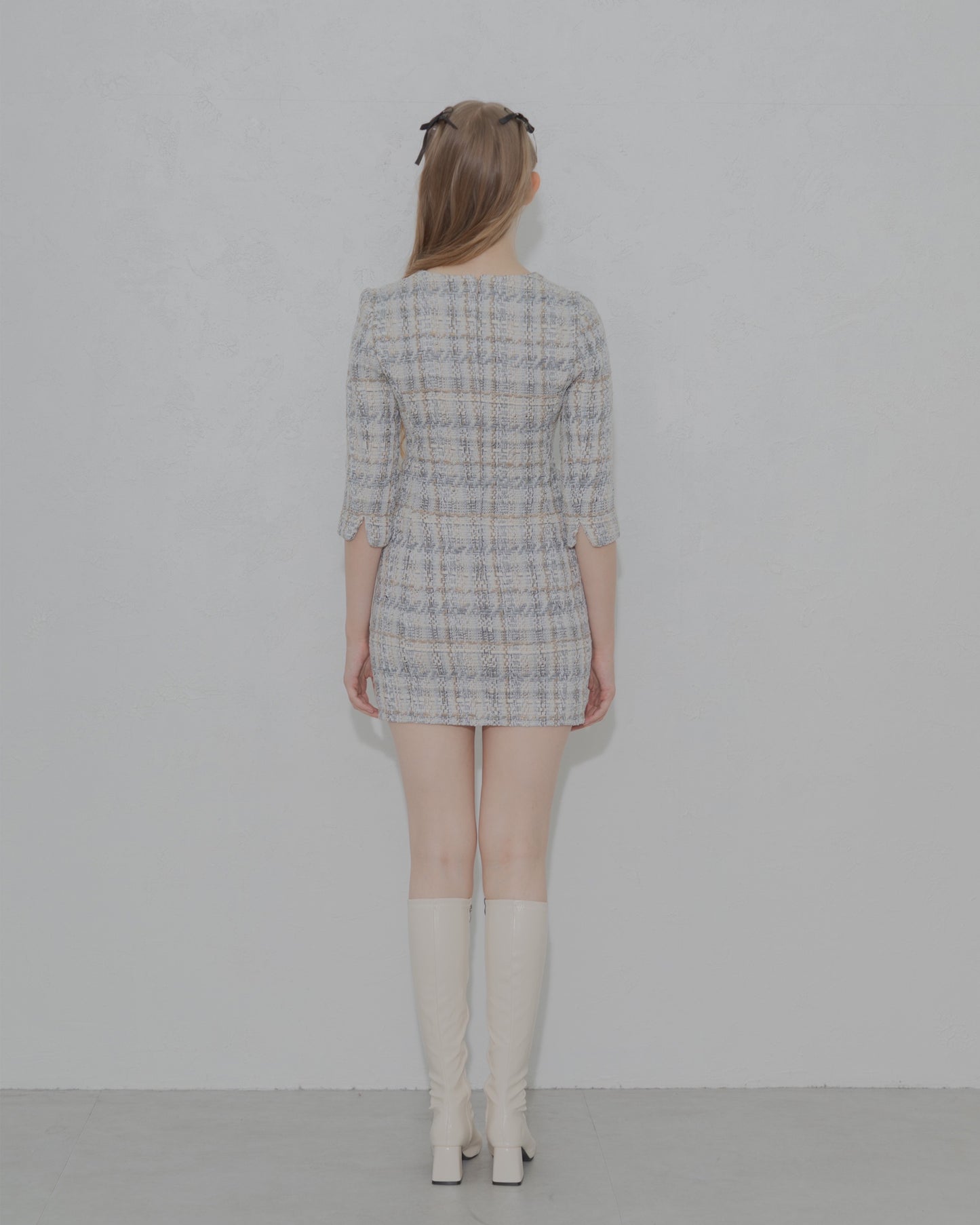 【30%OFF&返品OK】Tweed minimal dress