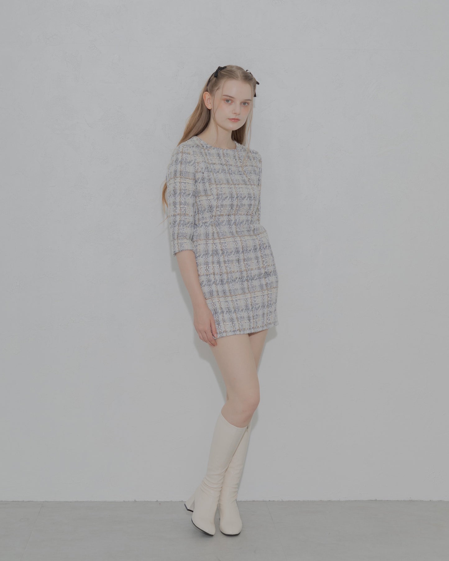 【30%OFF&返品OK】Tweed minimal dress