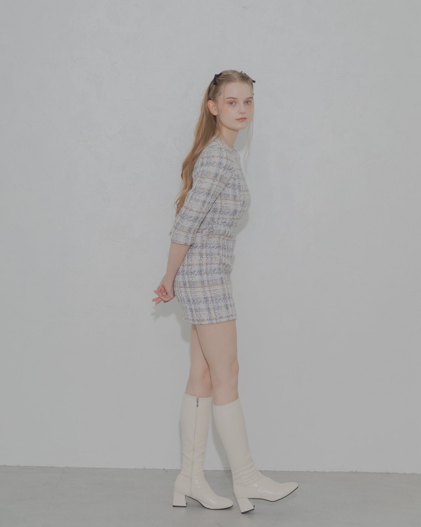 【30%OFF&返品OK】Tweed minimal dress