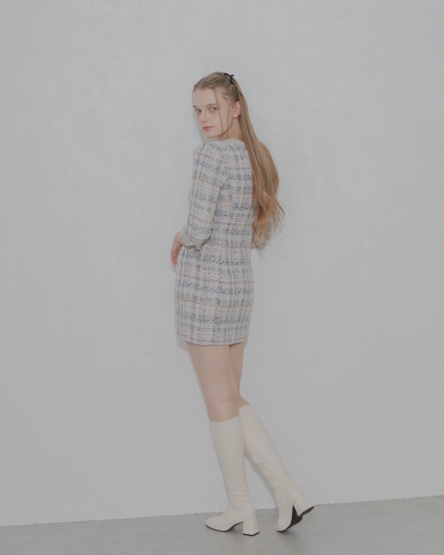 【30%OFF&返品OK】Tweed minimal dress