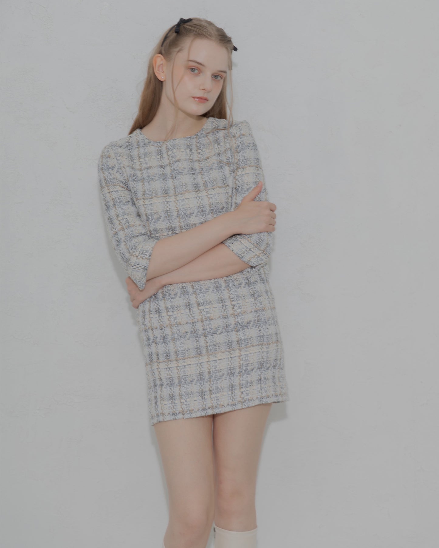 【30%OFF&返品OK】Tweed minimal dress
