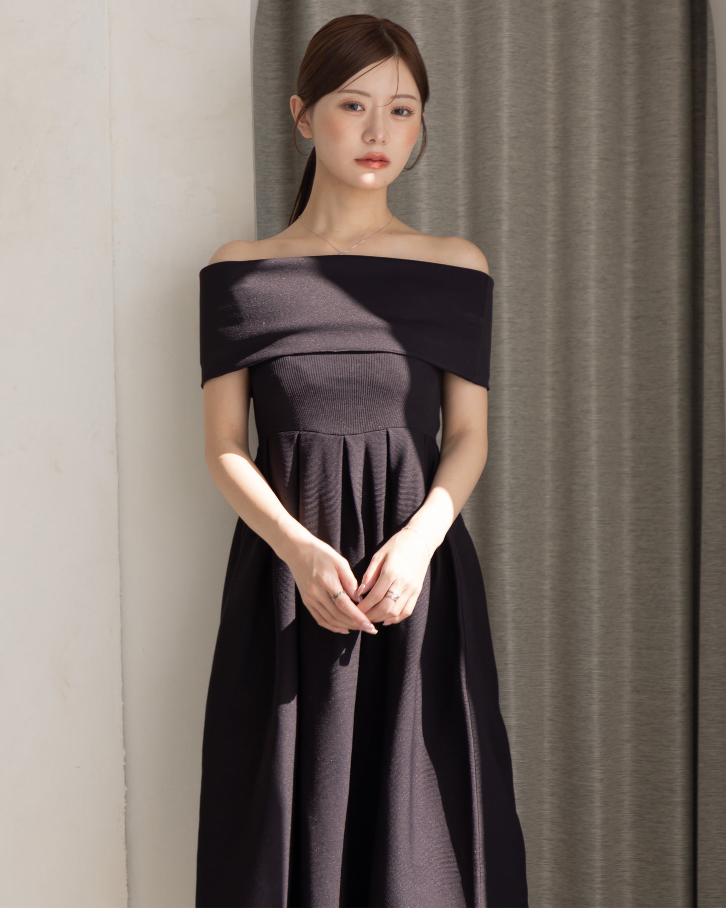 【RESTOCK】4way仕様オフショルニットワンピース