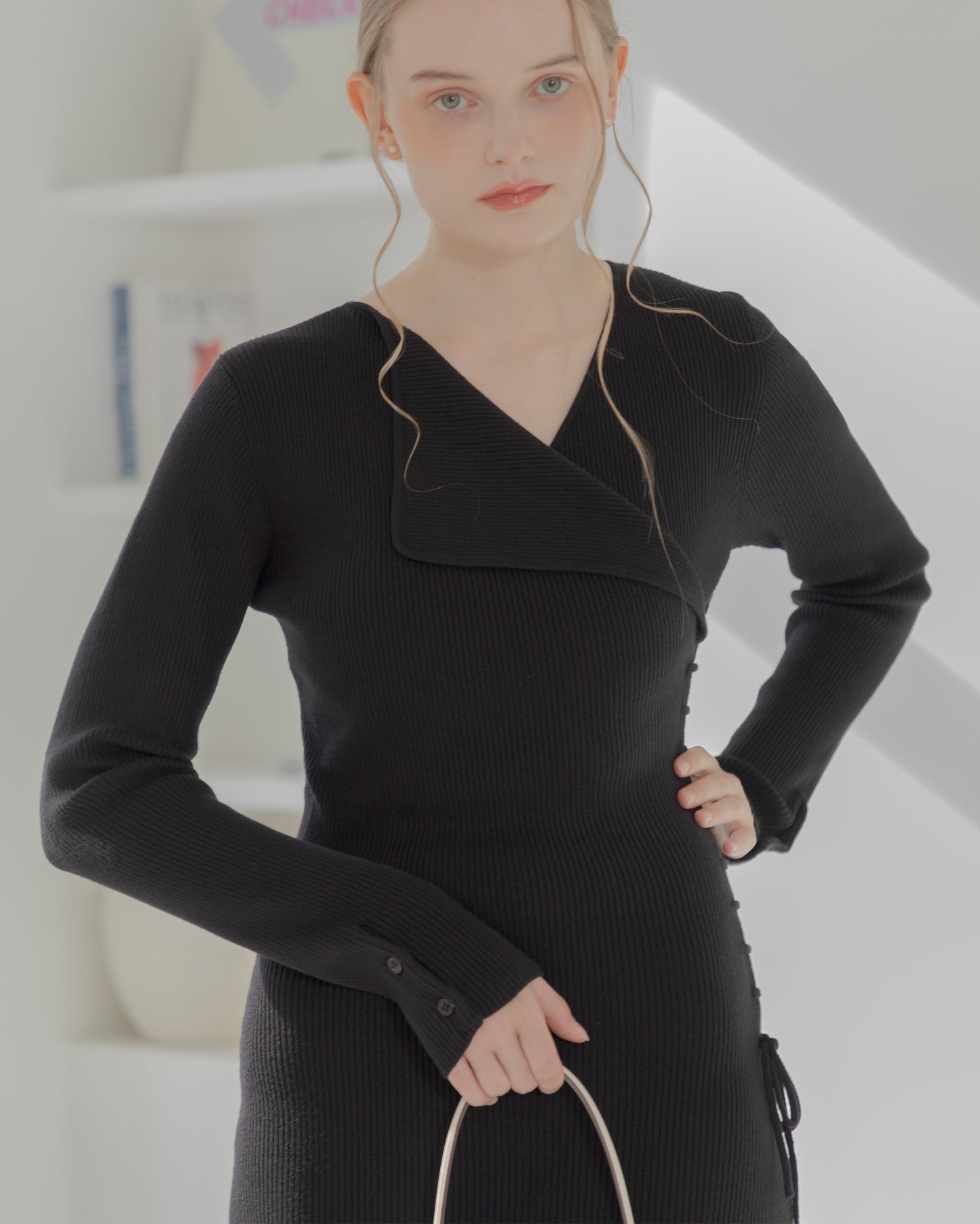 カシュクールニットワンピース