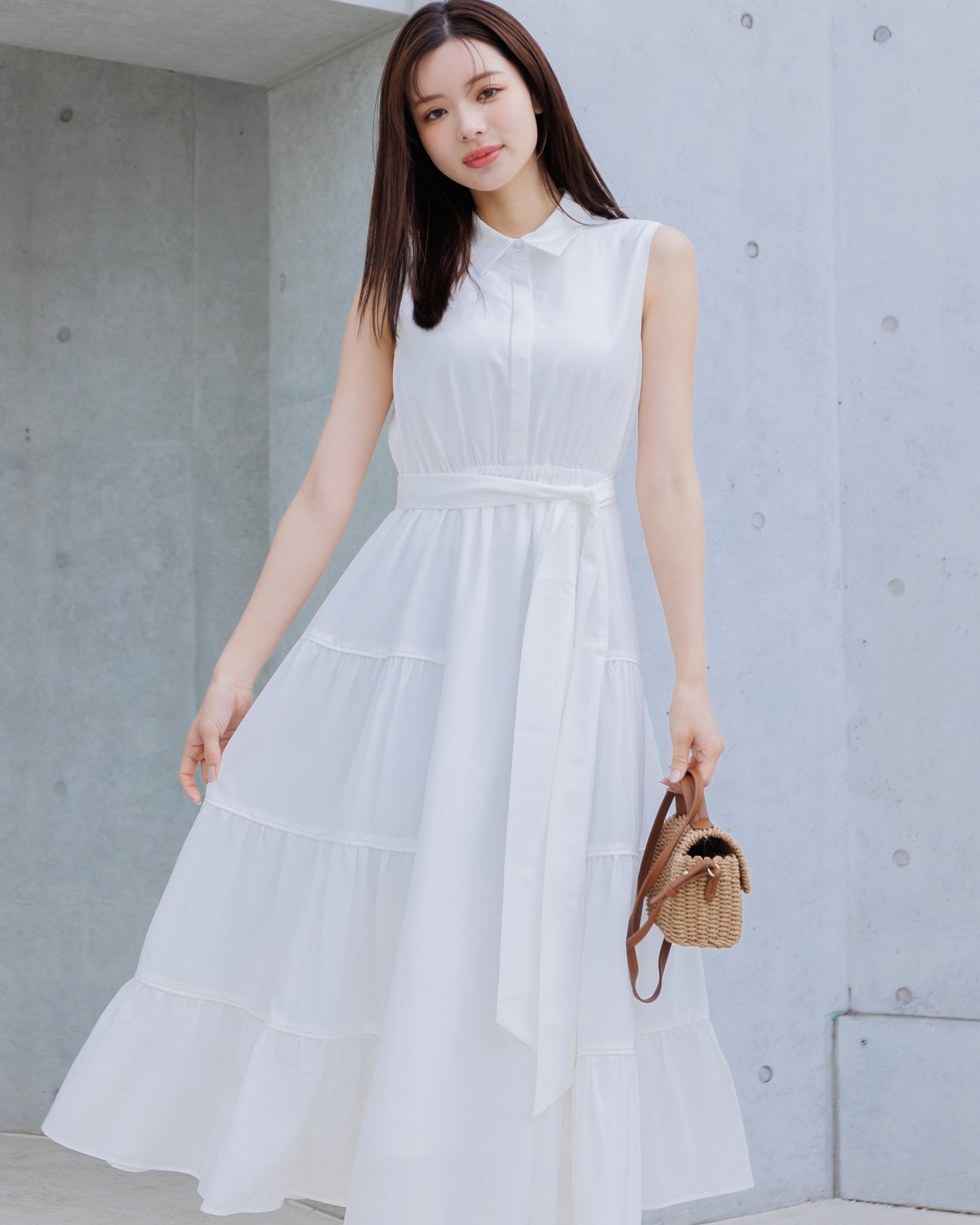 【予約販売】プリムシャツティアードワンピース