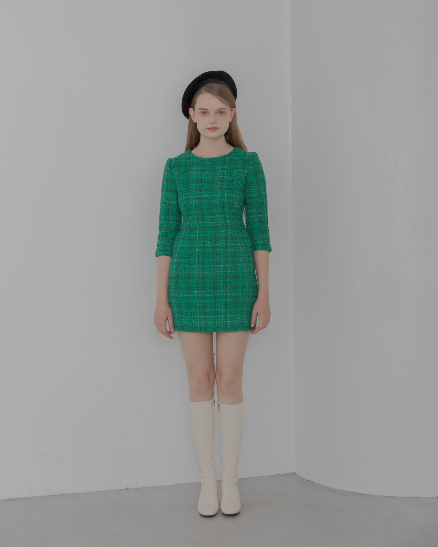【30%OFF&返品OK】Tweed minimal dress