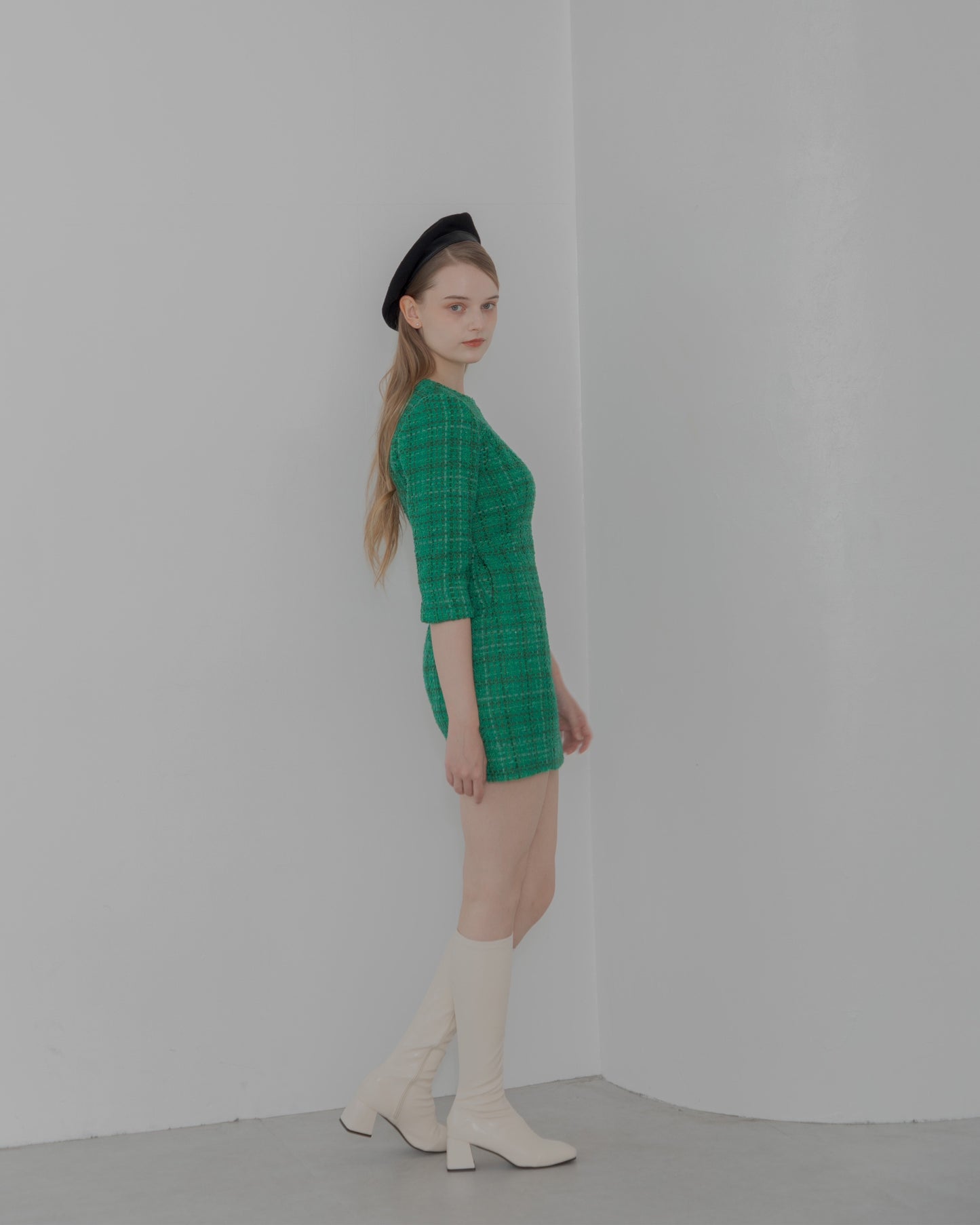【30%OFF&返品OK】Tweed minimal dress