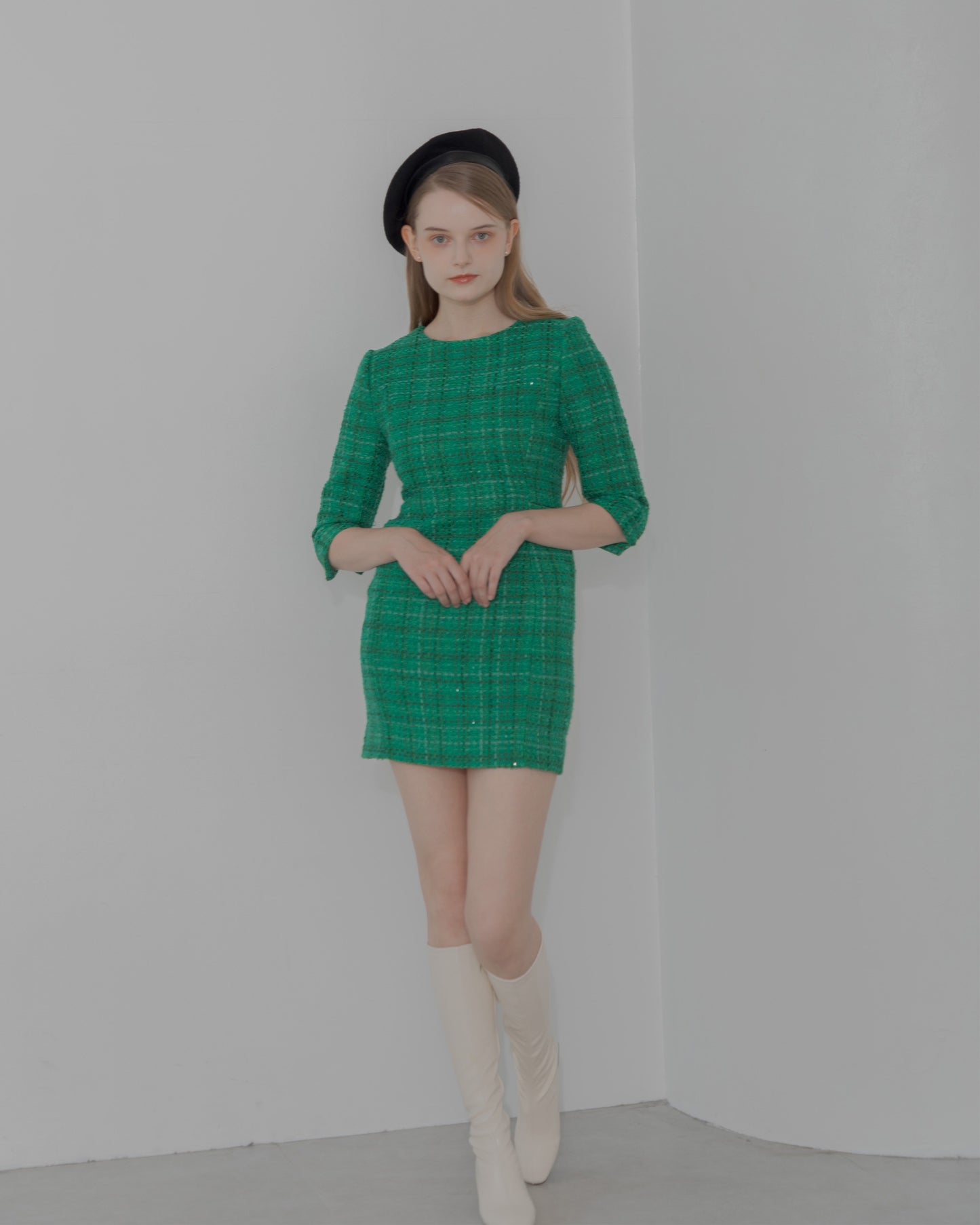 【30%OFF&返品OK】Tweed minimal dress