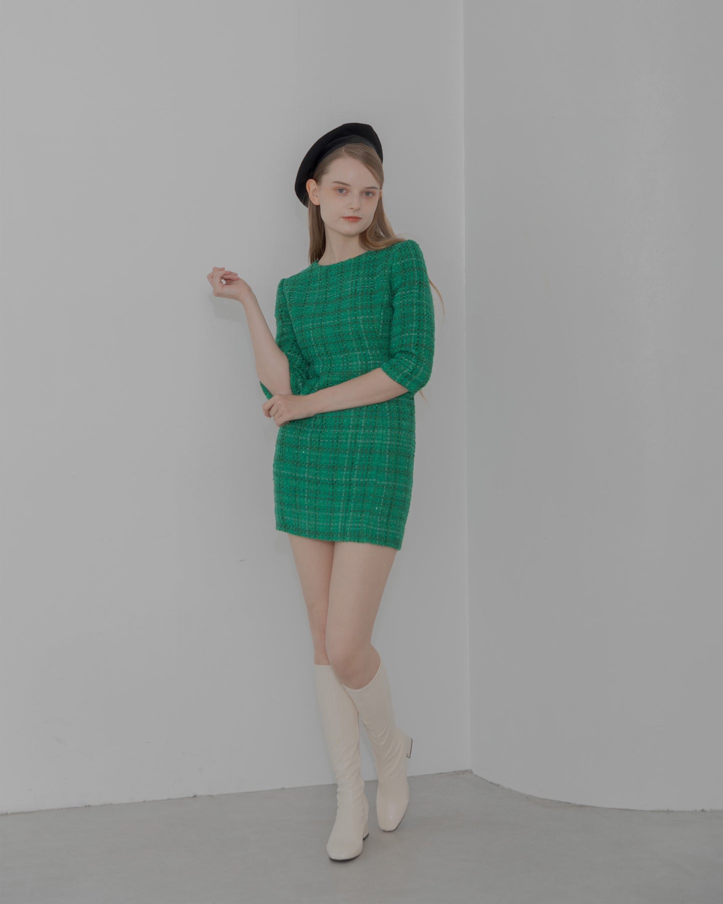 【30%OFF&返品OK】Tweed minimal dress