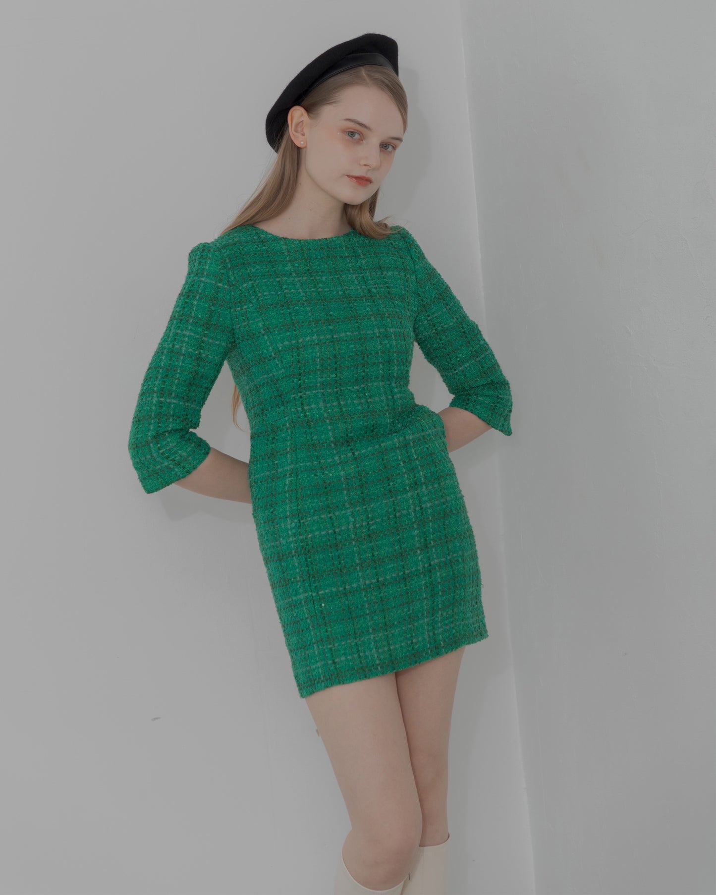 【30%OFF&返品OK】Tweed minimal dress