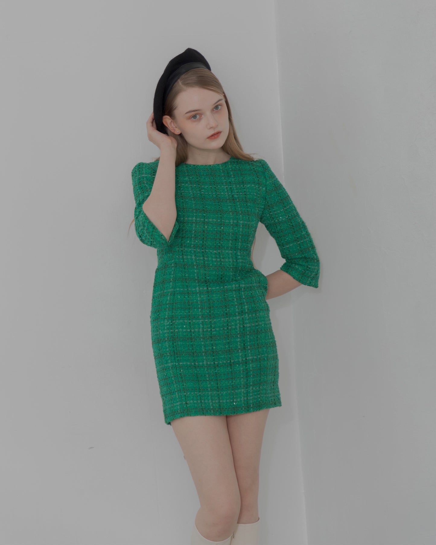 【30%OFF&返品OK】Tweed minimal dress