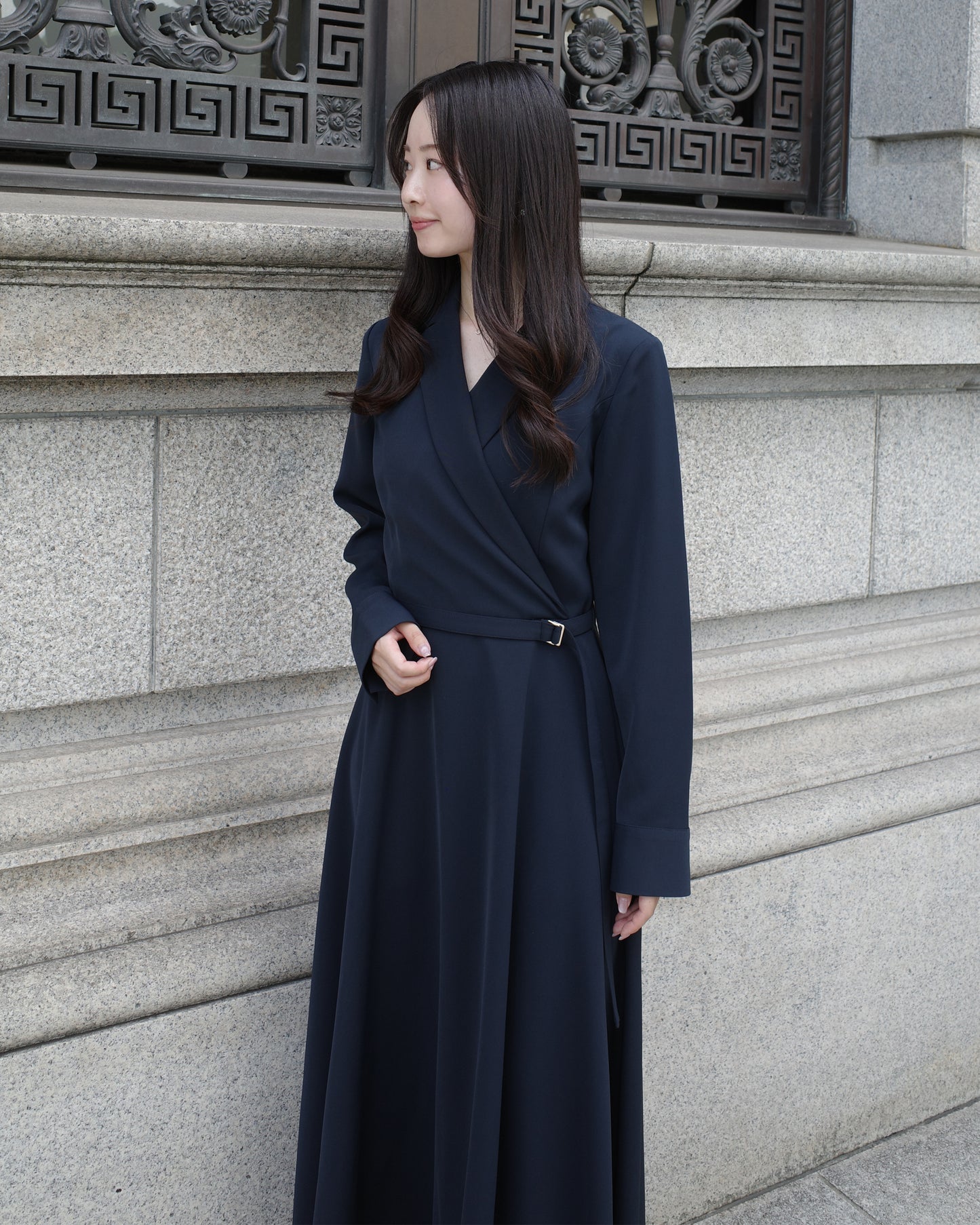【NEW ARRIVAL】ロングスリーブトレンチフレアワンピース