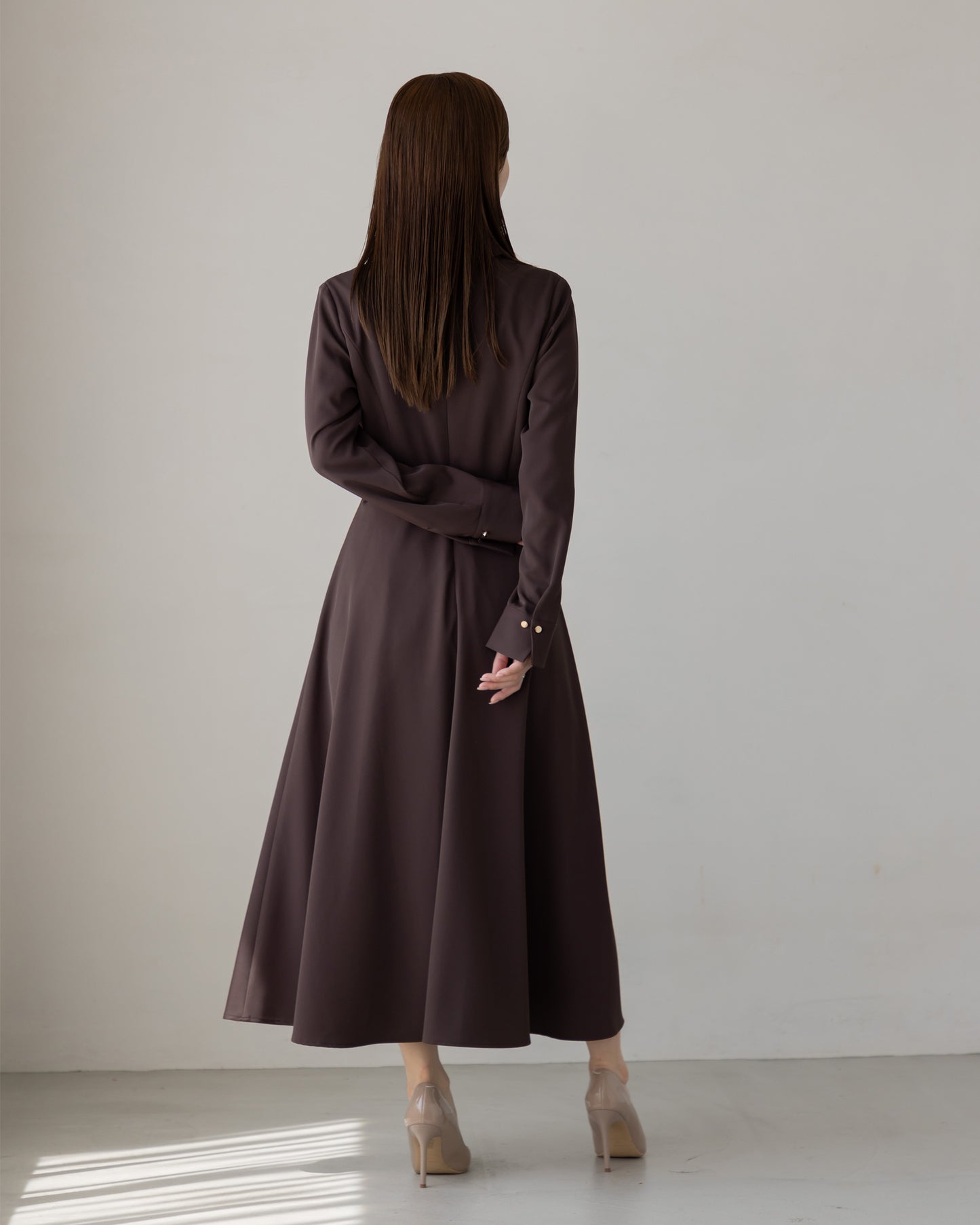 【NEW ARRIVAL】ロングスリーブトレンチフレアワンピース