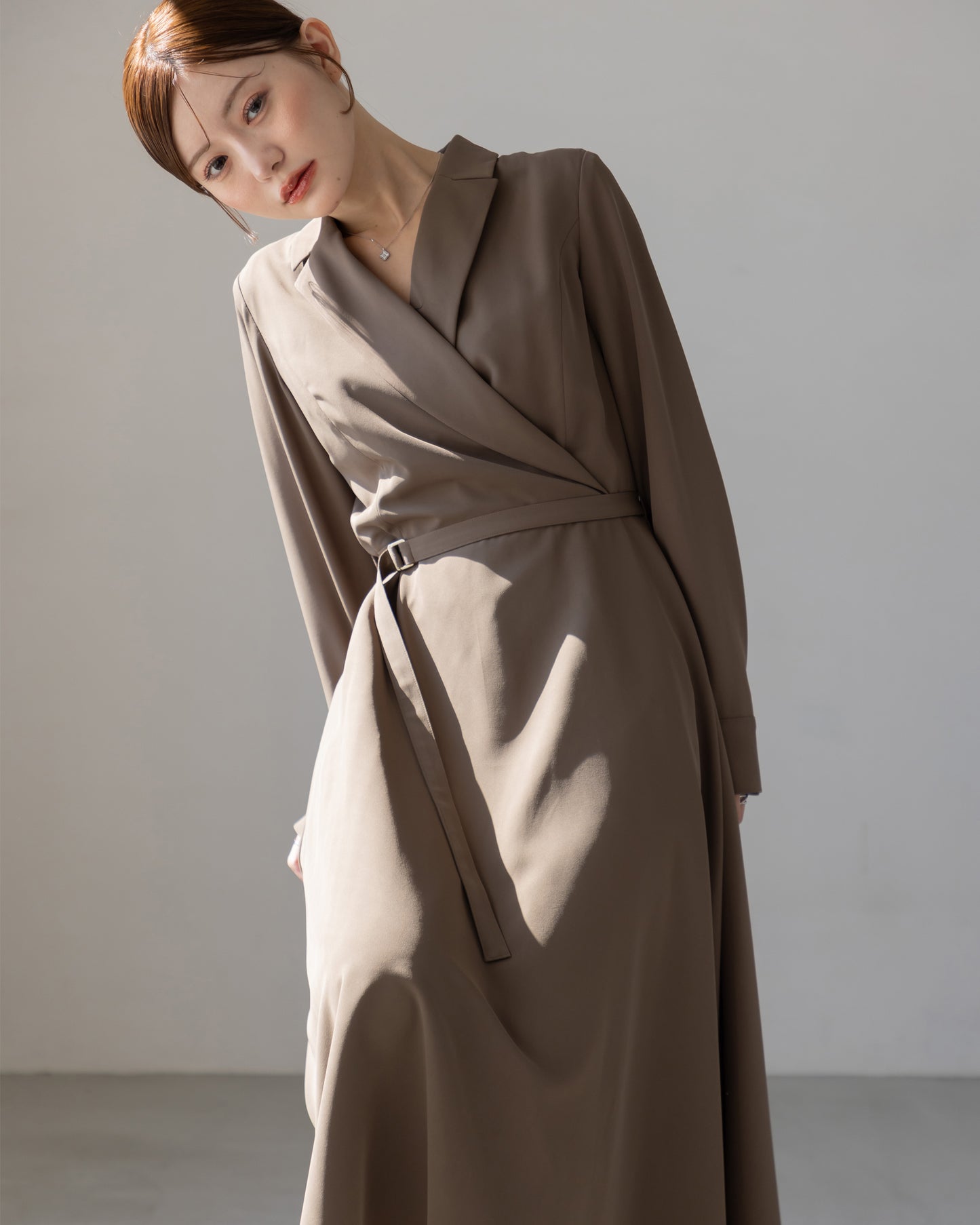 【NEW ARRIVAL】ロングスリーブトレンチフレアワンピース