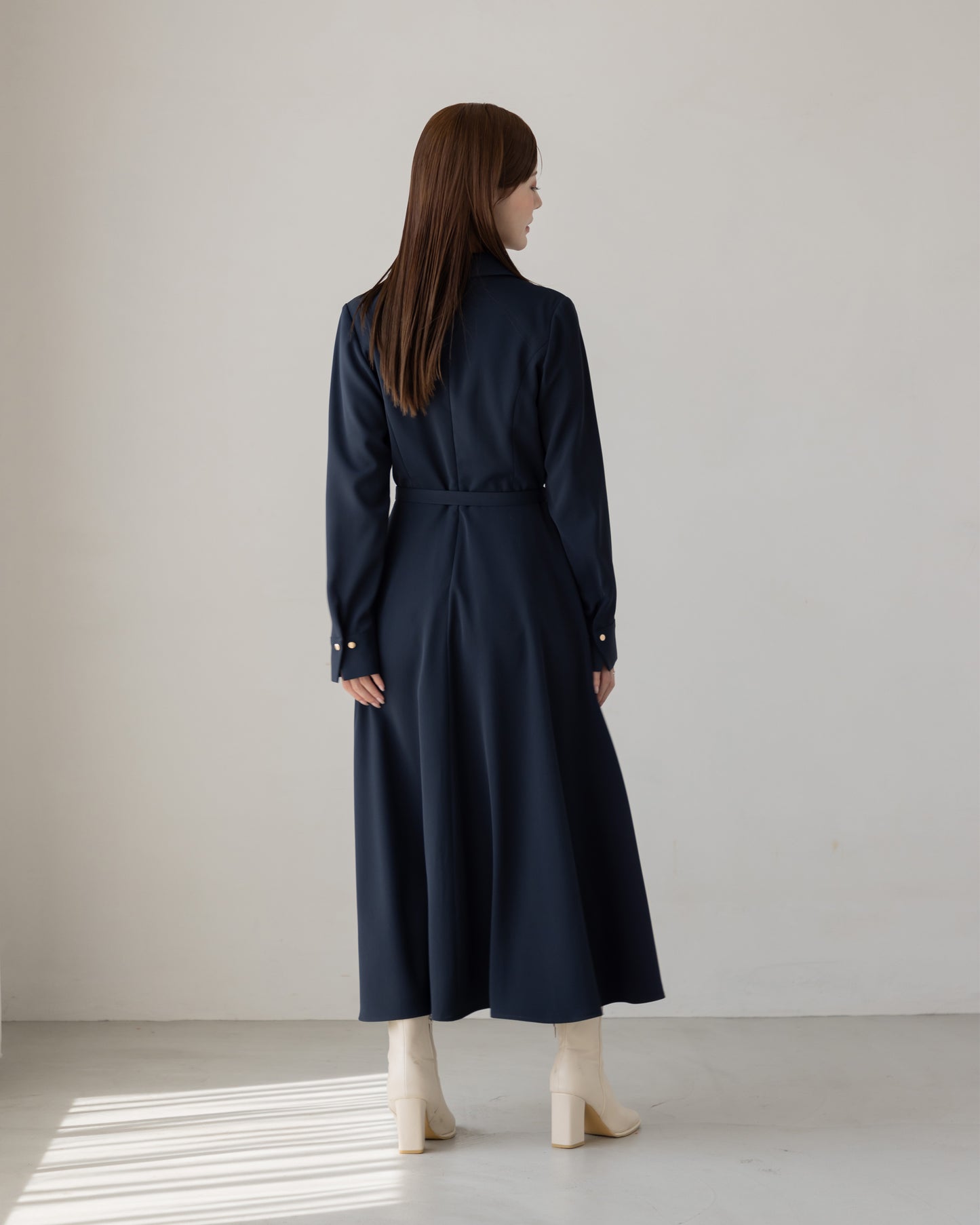 【NEW ARRIVAL】ロングスリーブトレンチフレアワンピース