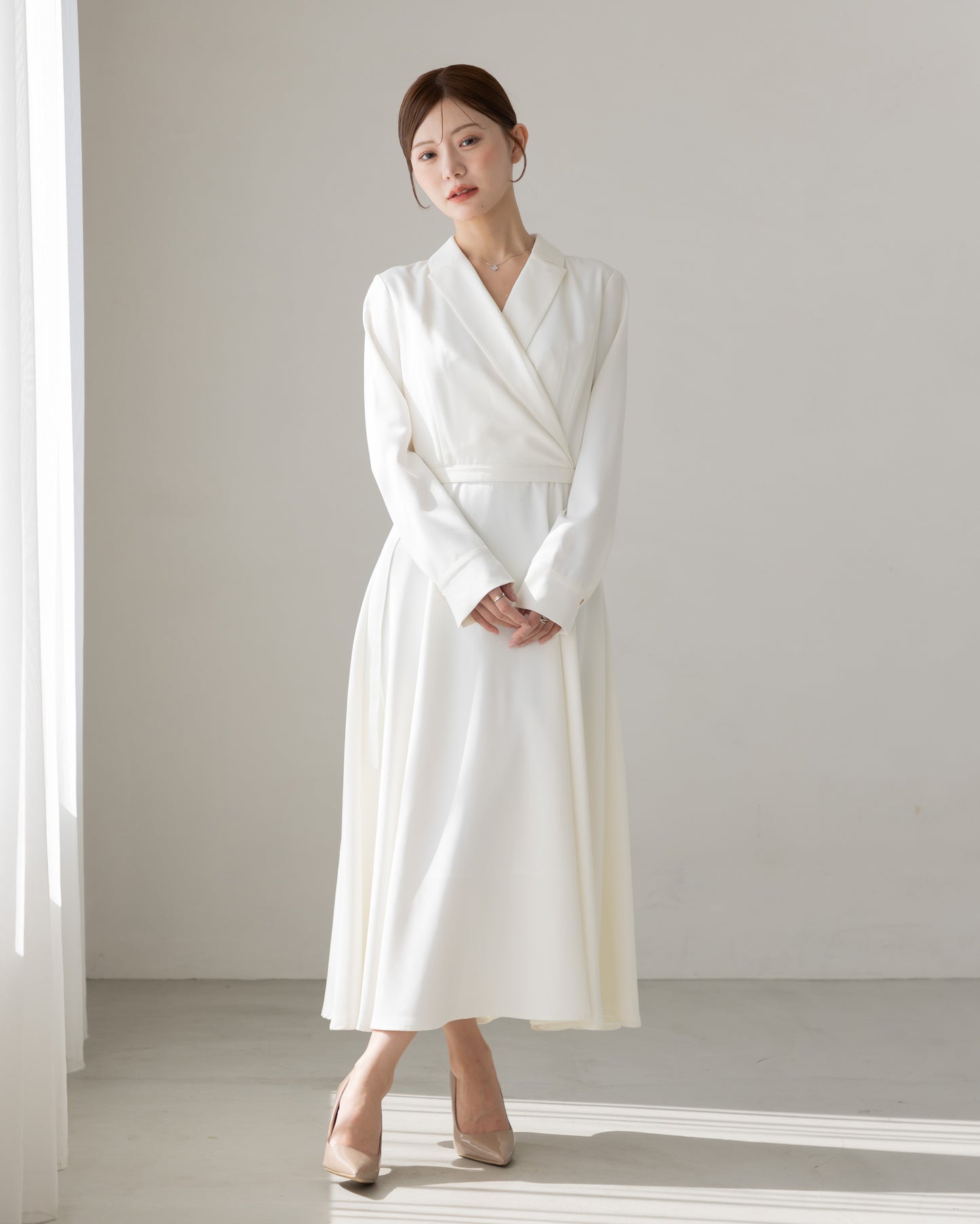 【NEW ARRIVAL】ロングスリーブトレンチフレアワンピース