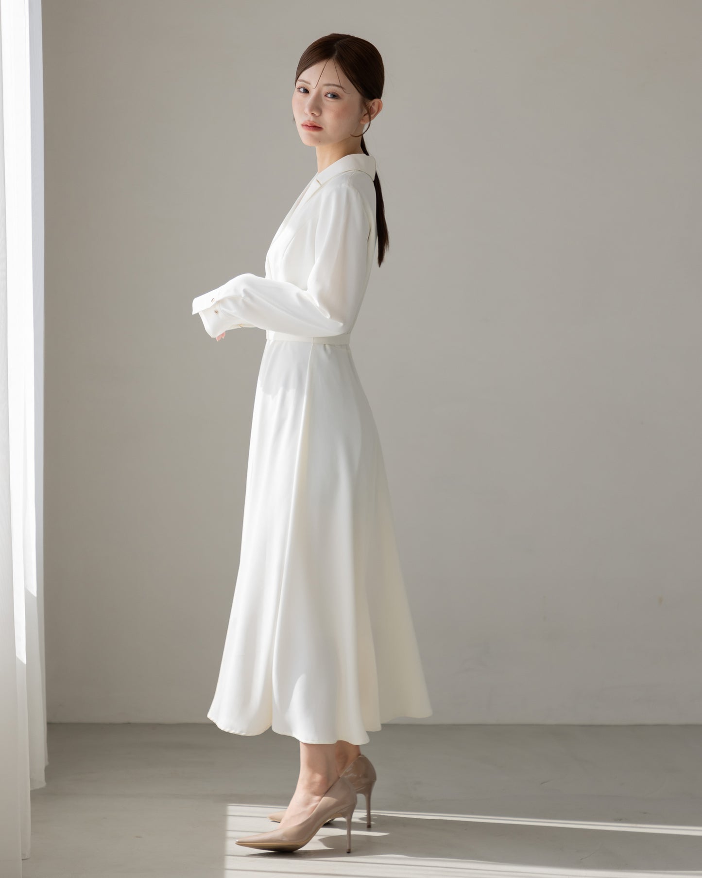 【NEW ARRIVAL】ロングスリーブトレンチフレアワンピース