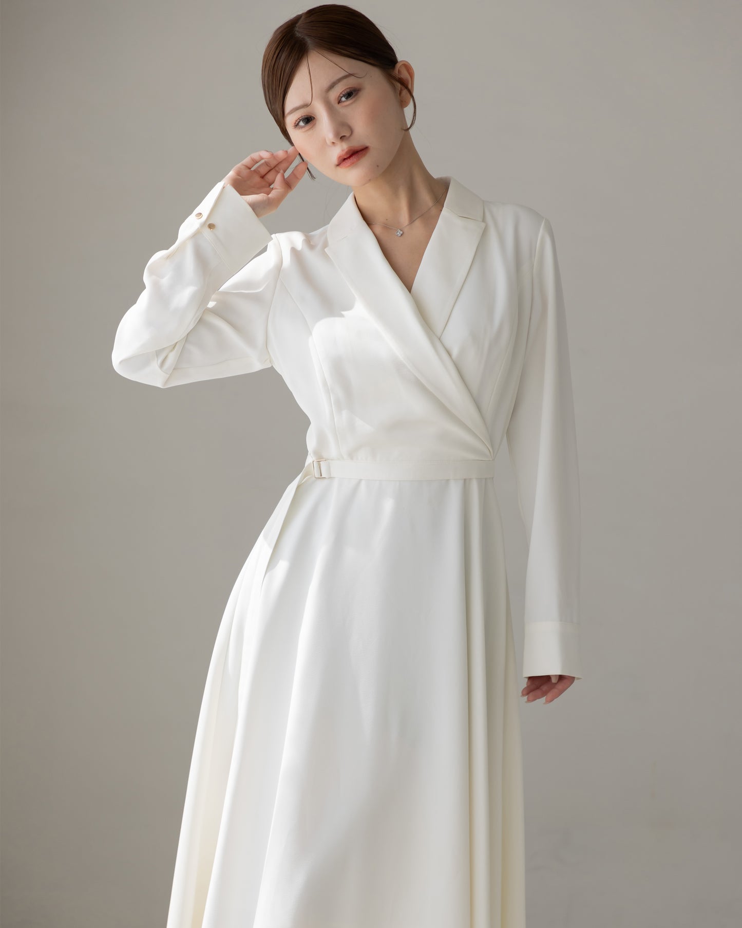 【NEW ARRIVAL】ロングスリーブトレンチフレアワンピース