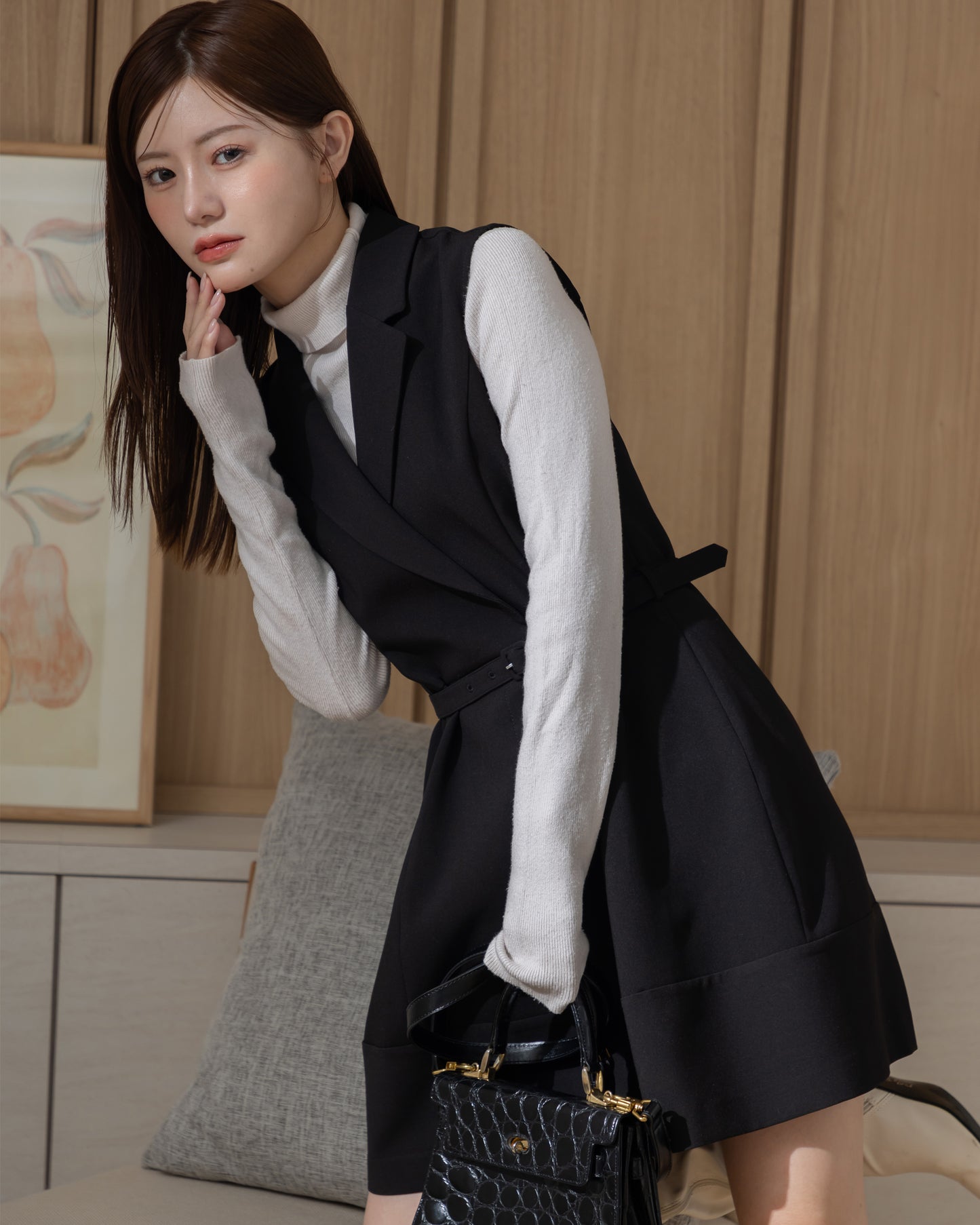 【NEW ARRIVAL】ノースリーブトレンチミニワンピース