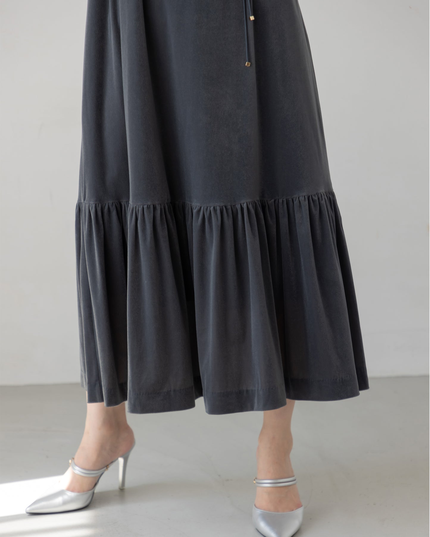 【NEW ARRIVAL】ノースリーブシアーベロアワンピース