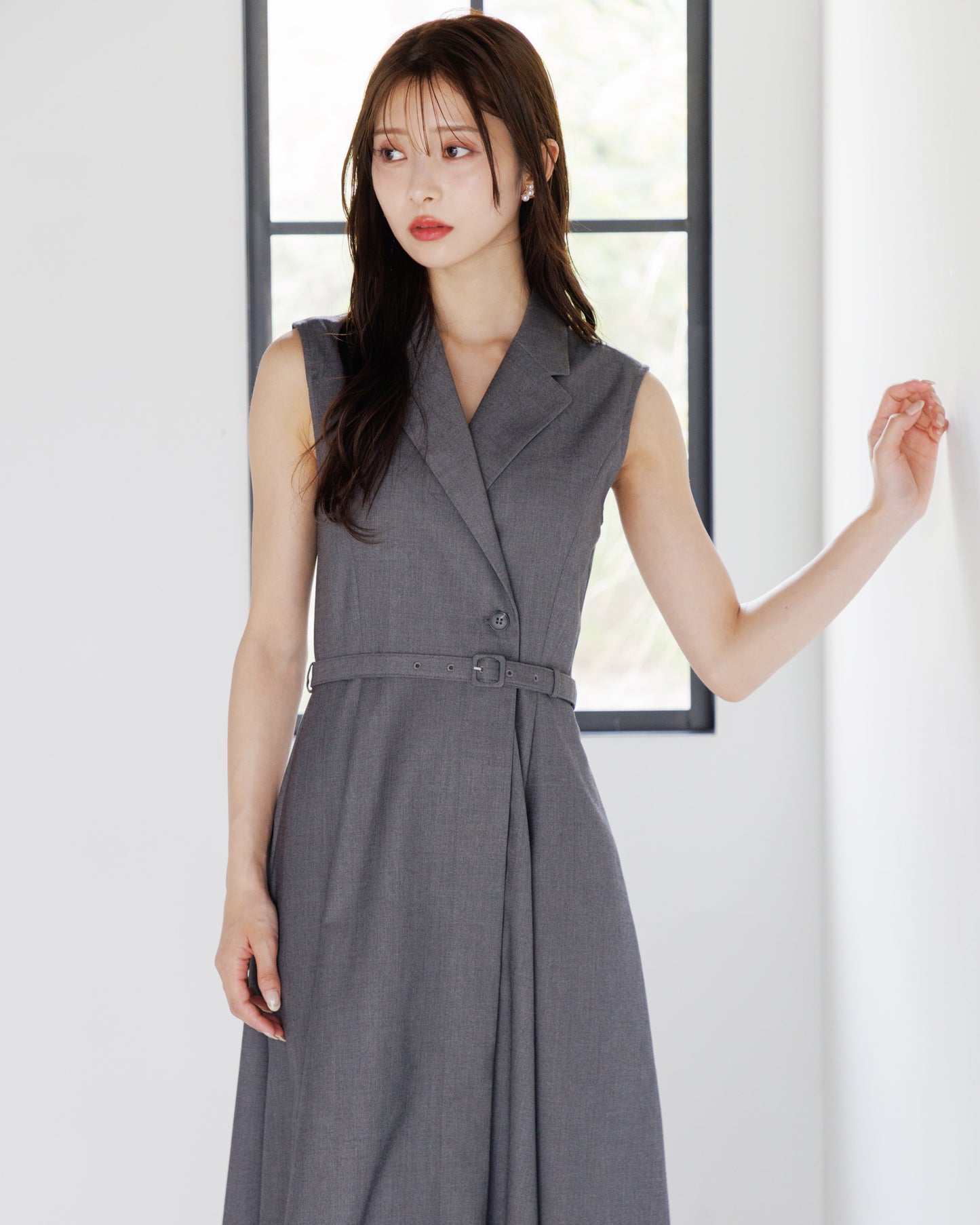 【NEW ITEM】ノースリーブトレンチロングワンピース