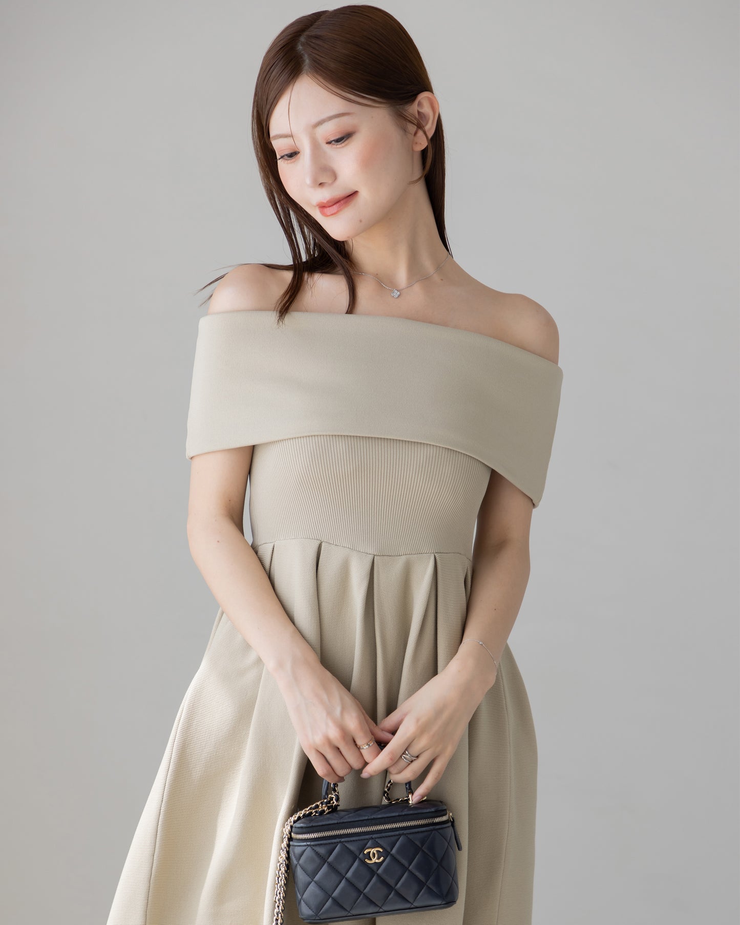 【RESTOCK】4way仕様オフショルニットワンピース