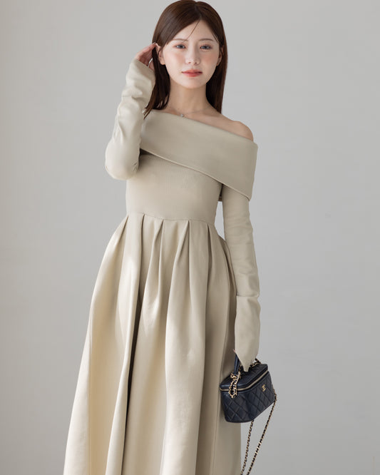 【RESTOCK】4way仕様オフショルニットワンピース