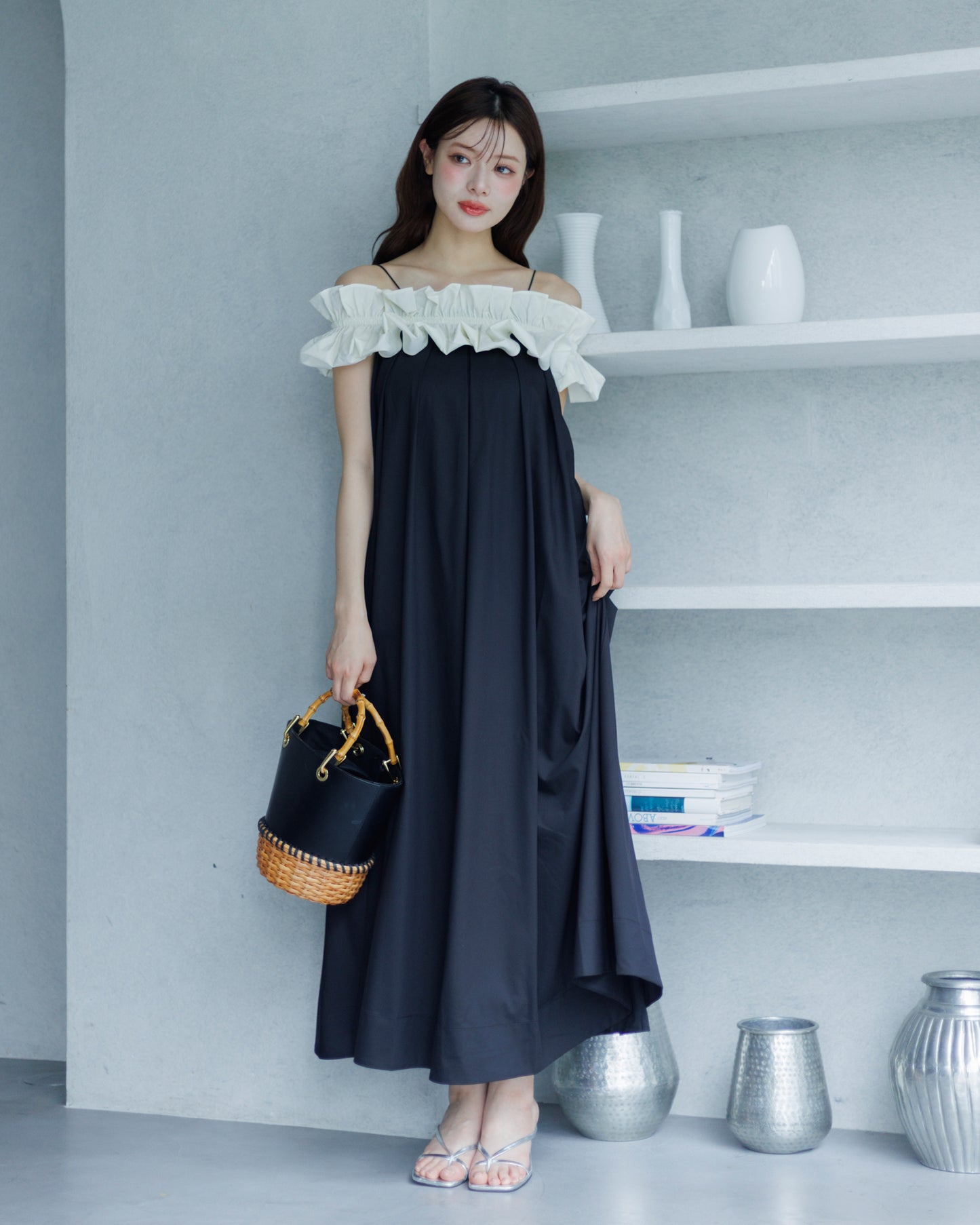 【予約販売】3wayホイップフリルオフショルワンピース