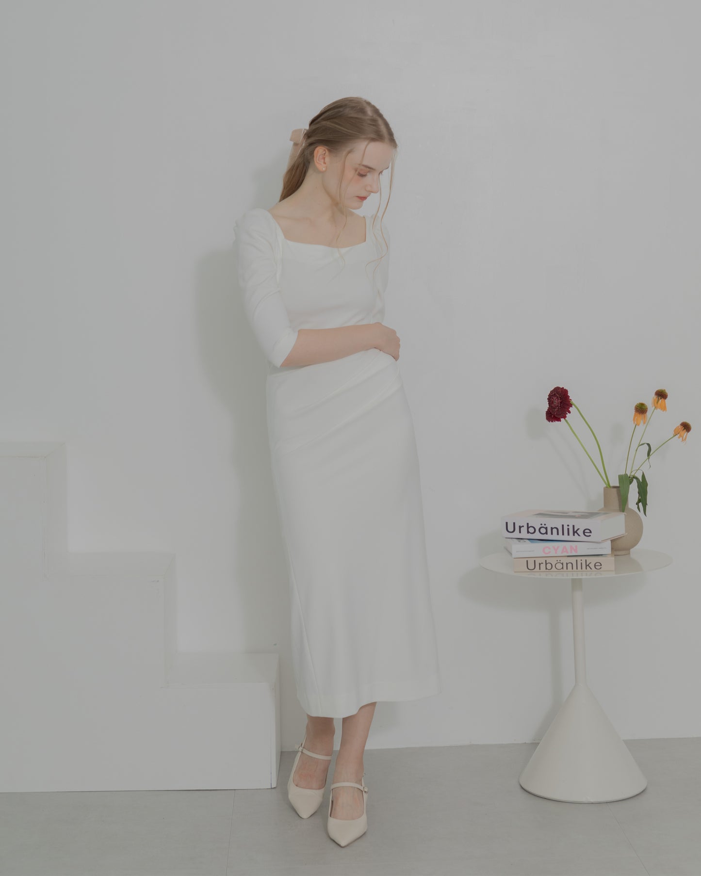 【返品OK&最短翌日配送】Drape midi dress