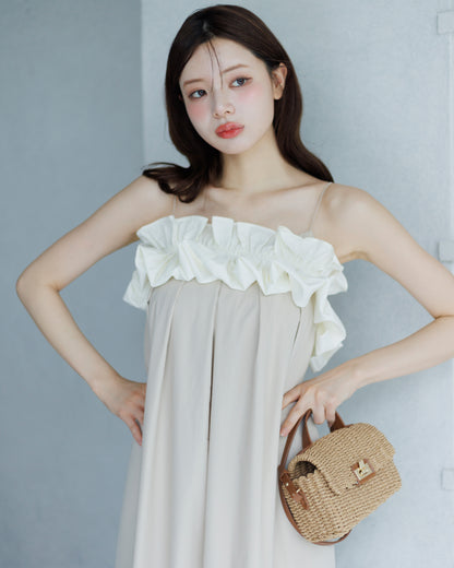 【予約販売】3wayホイップフリルオフショルワンピース