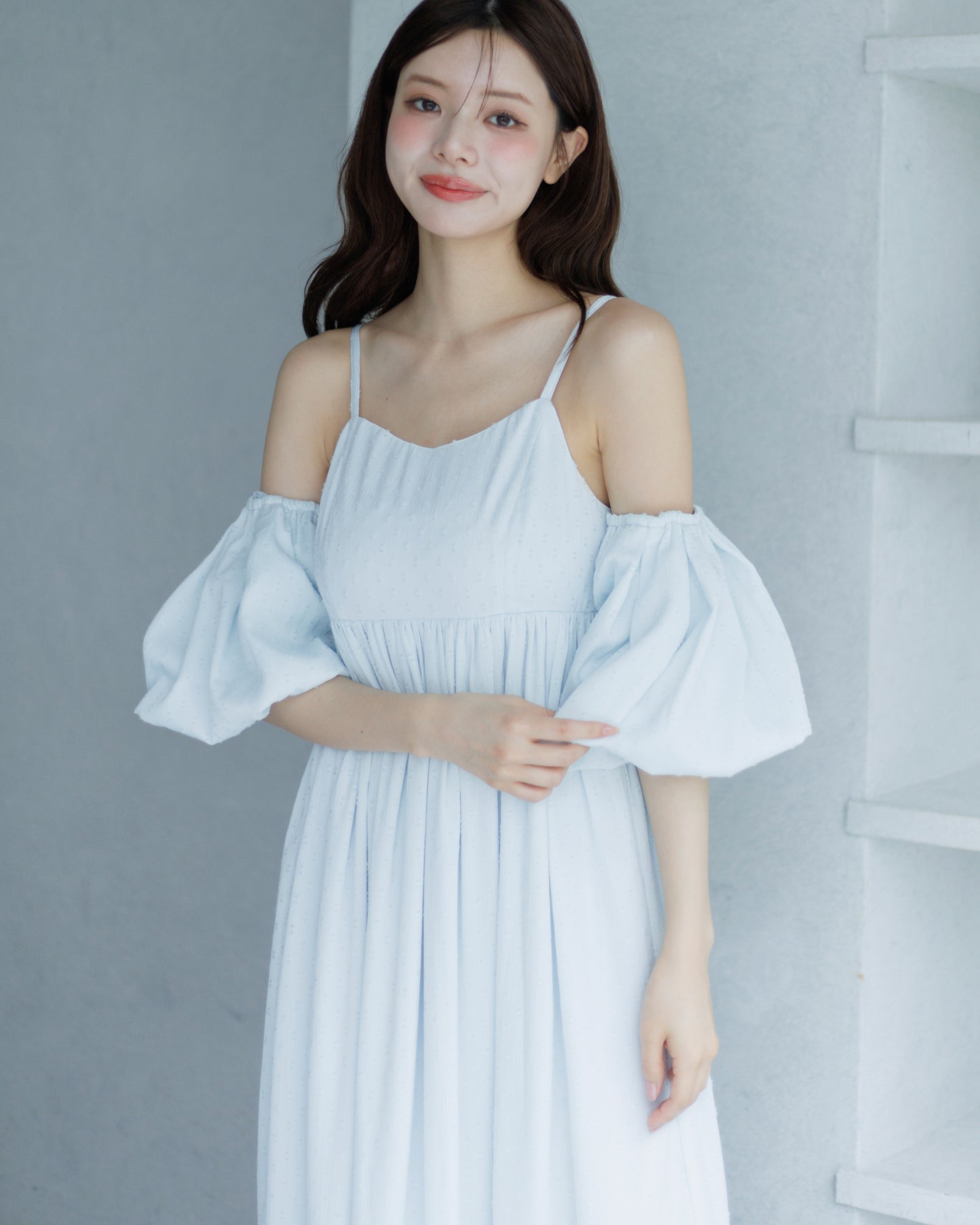 【予約販売】3wayボリュームスリーブジャガードワンピース
