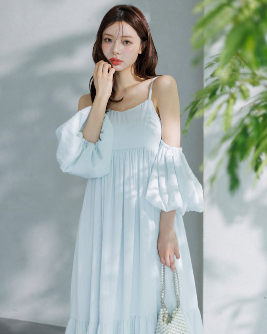 【予約販売】3wayボリュームスリーブジャガードワンピース