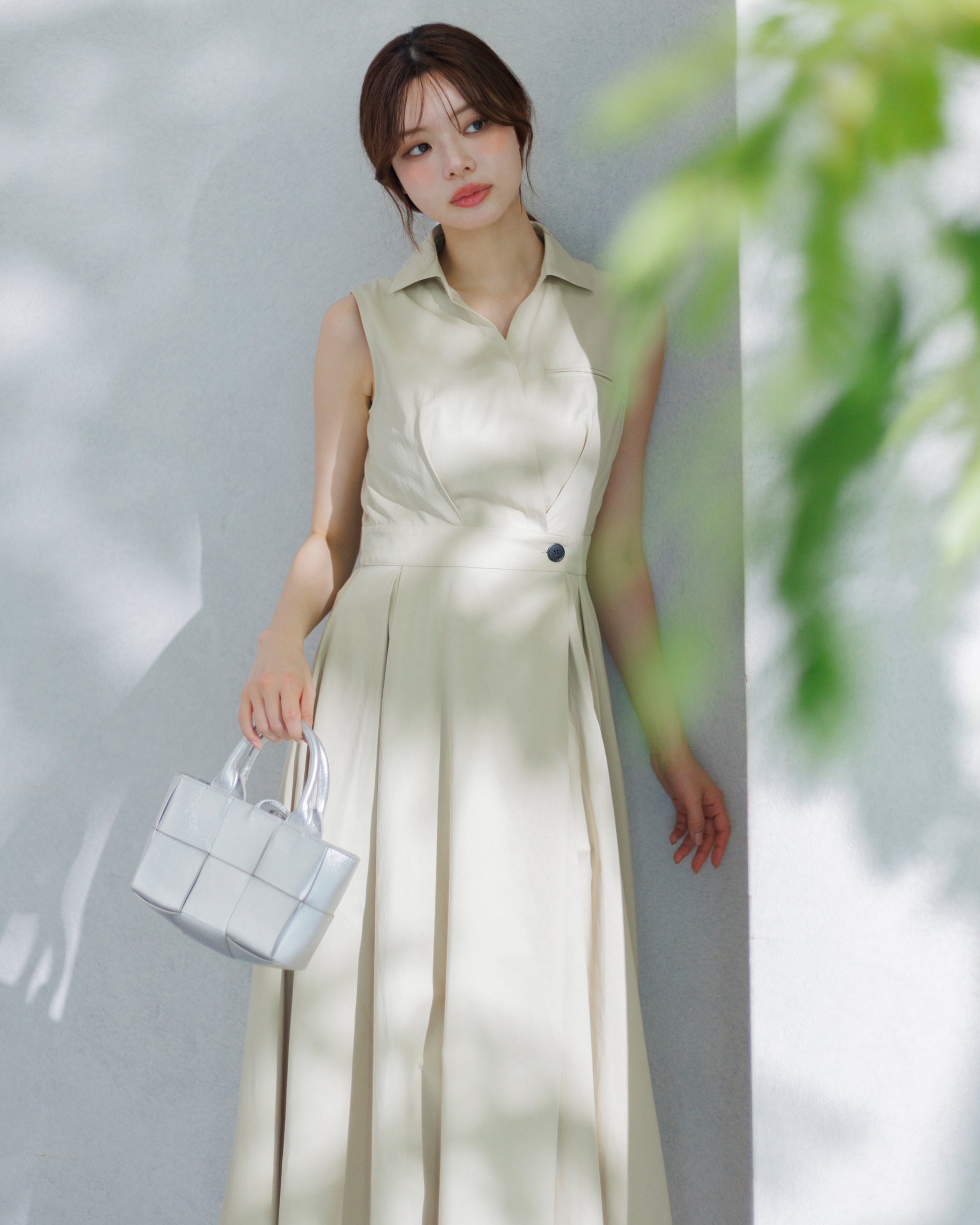 予約販売】ノースリーブトレンチイレヘムワンピース – La lune