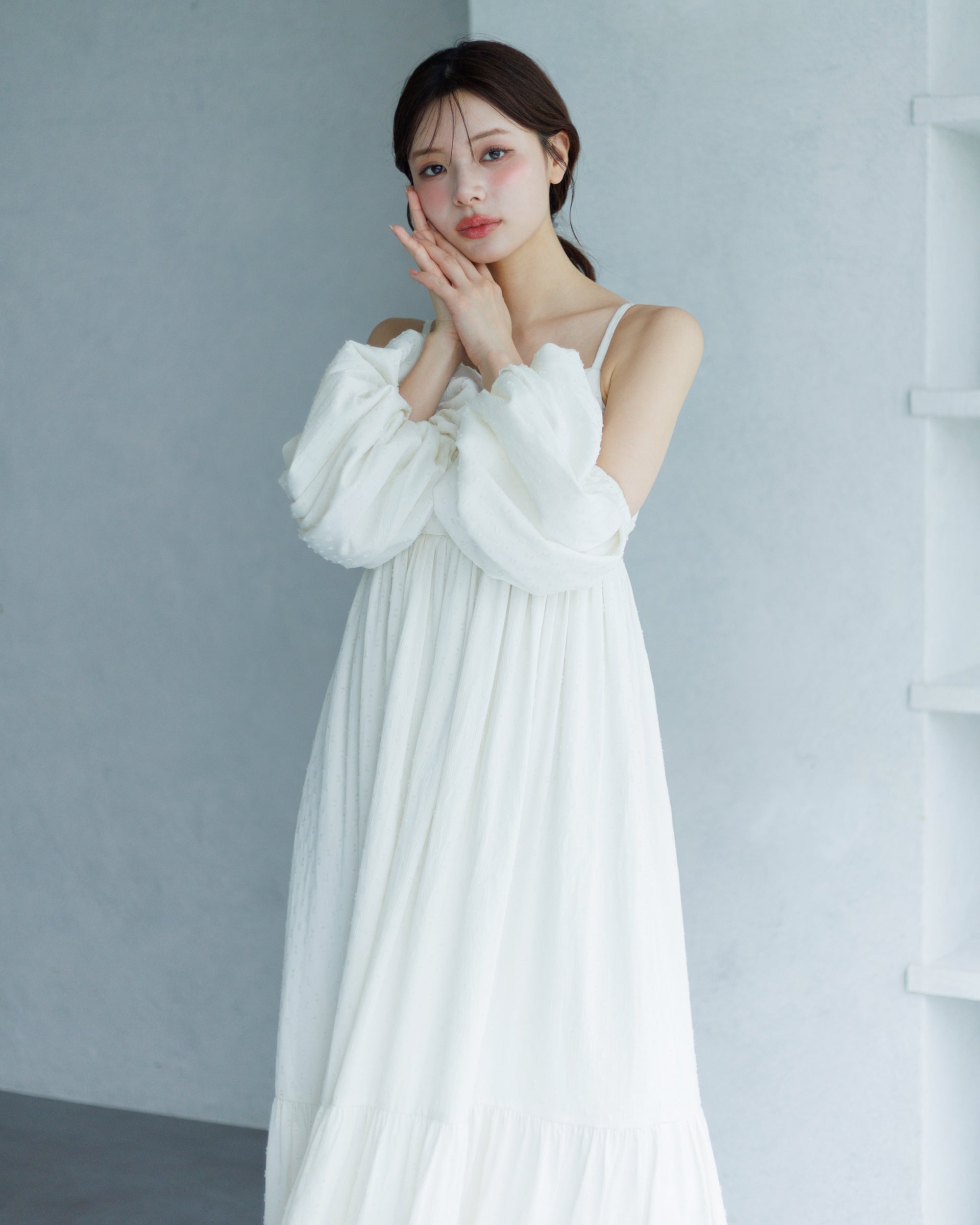 NEW】3wayボリュームスリーブジャガードワンピース – La lune
