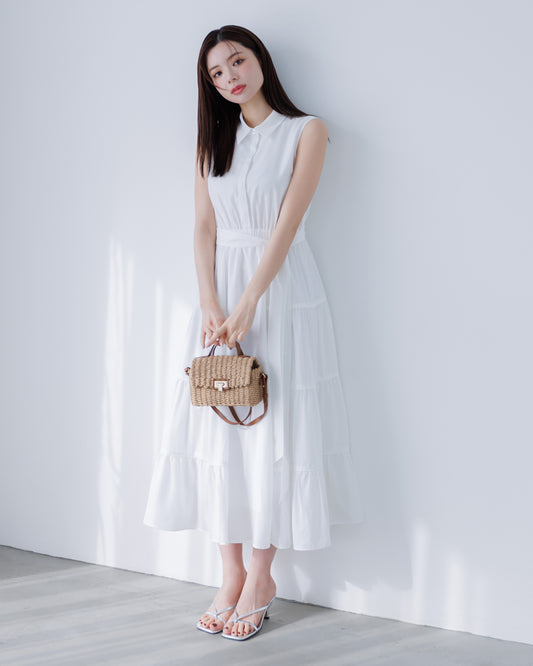 【予約販売】プリムシャツティアードワンピース