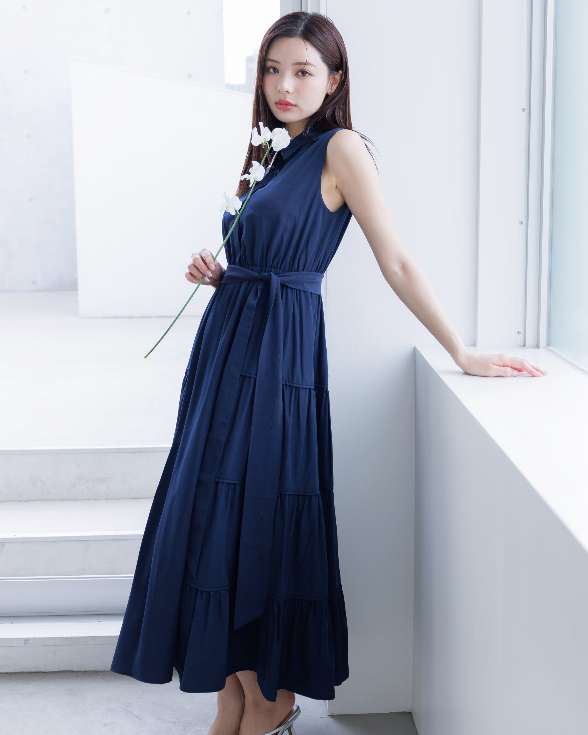 NEW】プリムシャツティアードワンピース – La lune