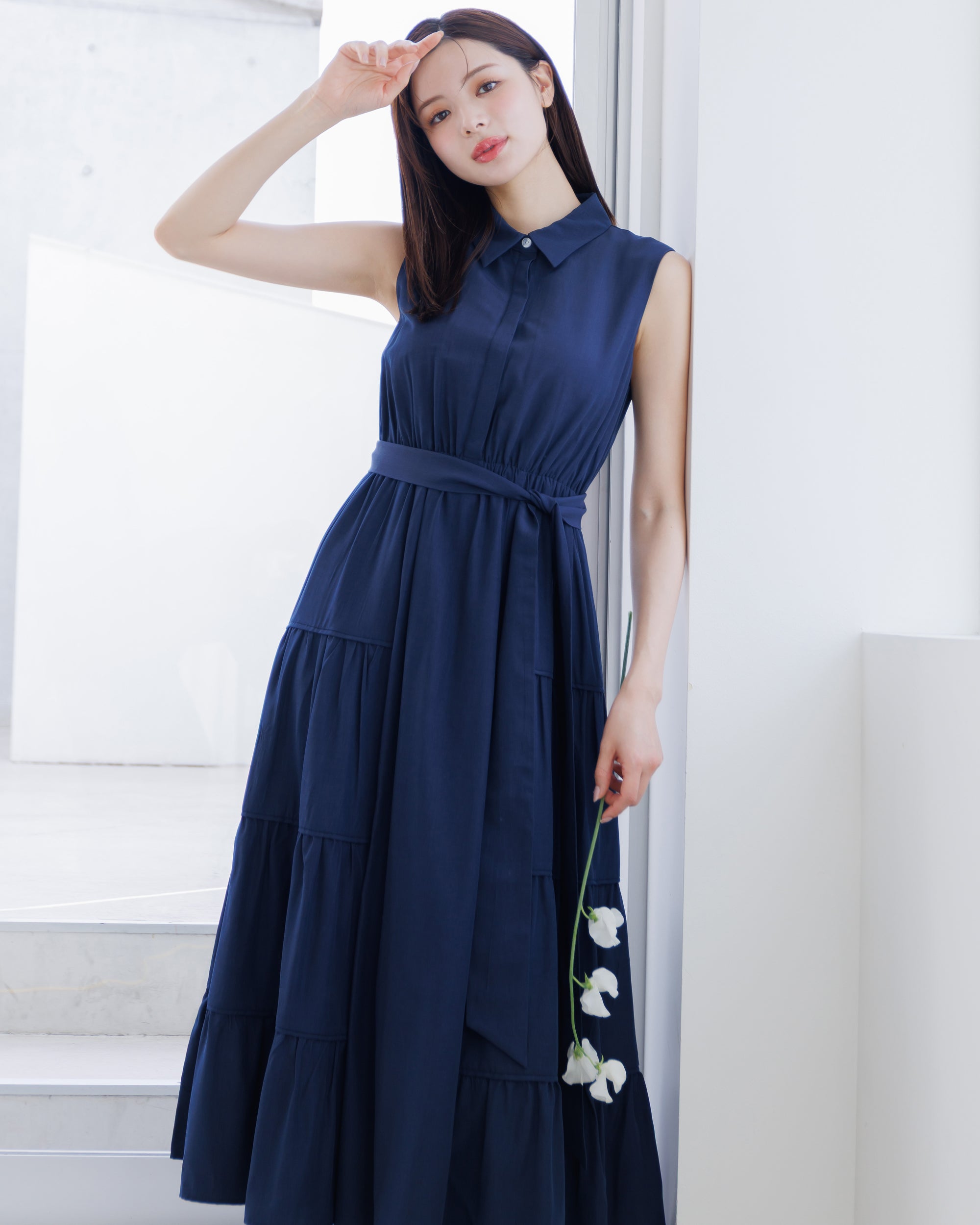 ノベルティ対象】プリムシャツティアードワンピース – La lune