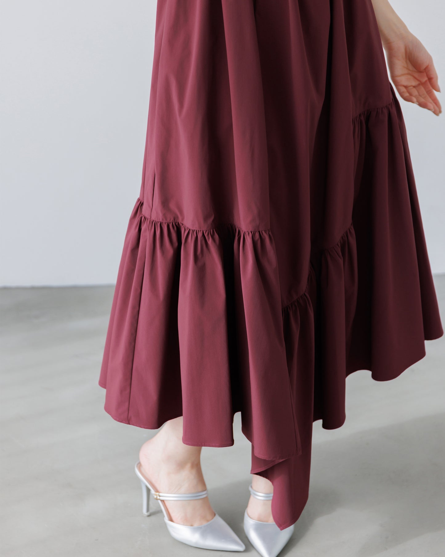 【予約販売】ノースリーブフレアイレヘムワンピース