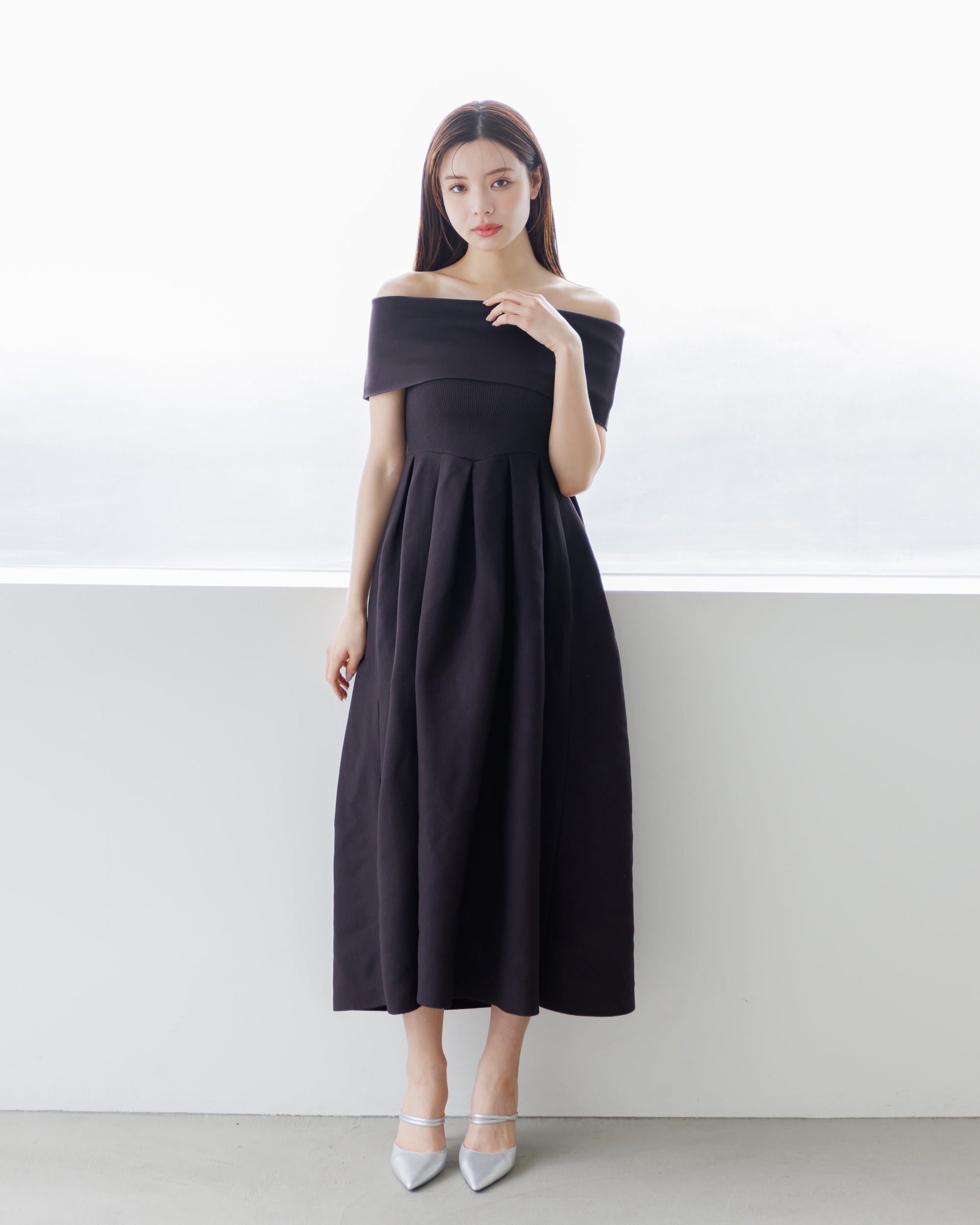 10%OFF】4way仕様オフショルニットワンピース – La lune