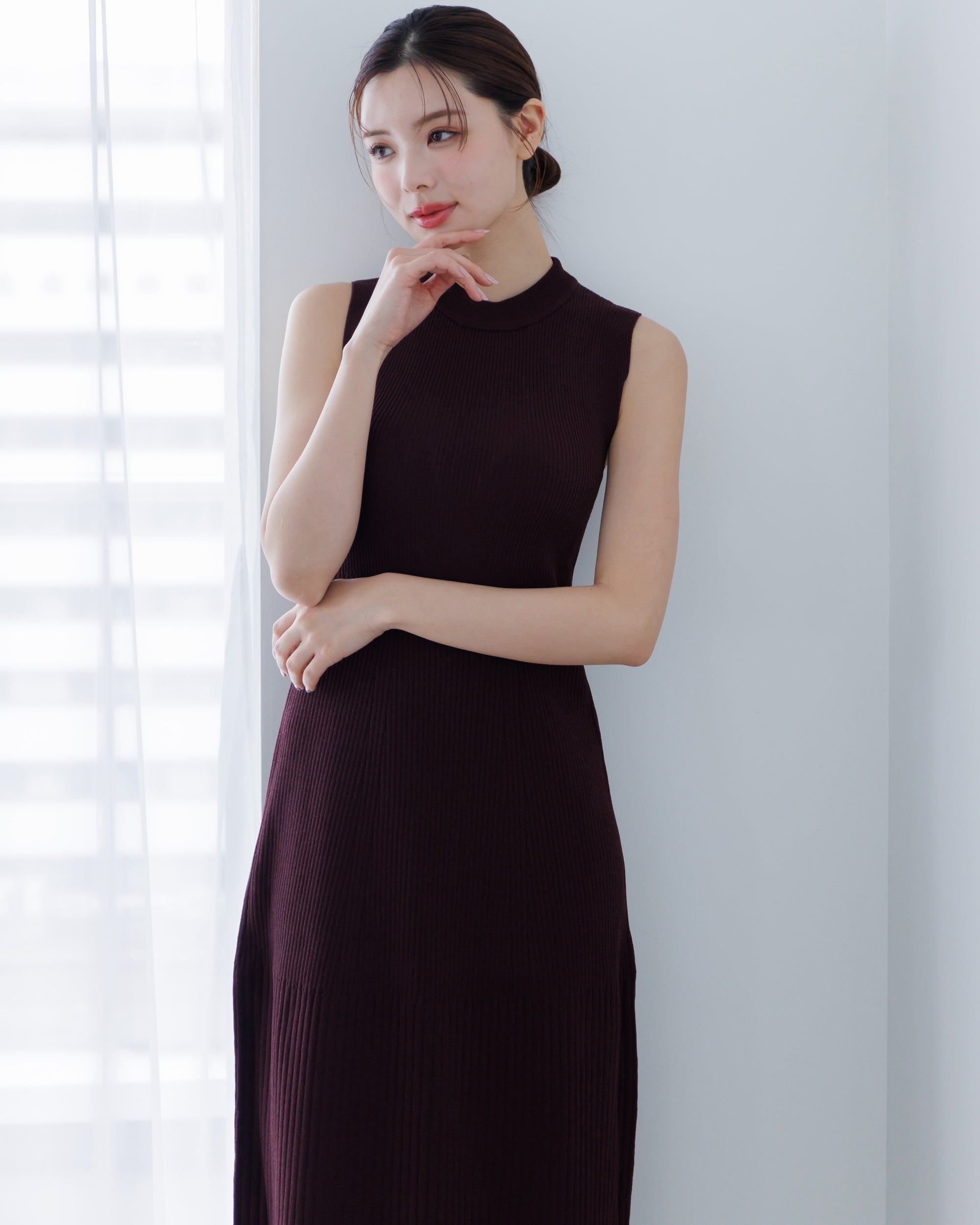 予約販売】ノースリーブサマーニットワンピース – La lune