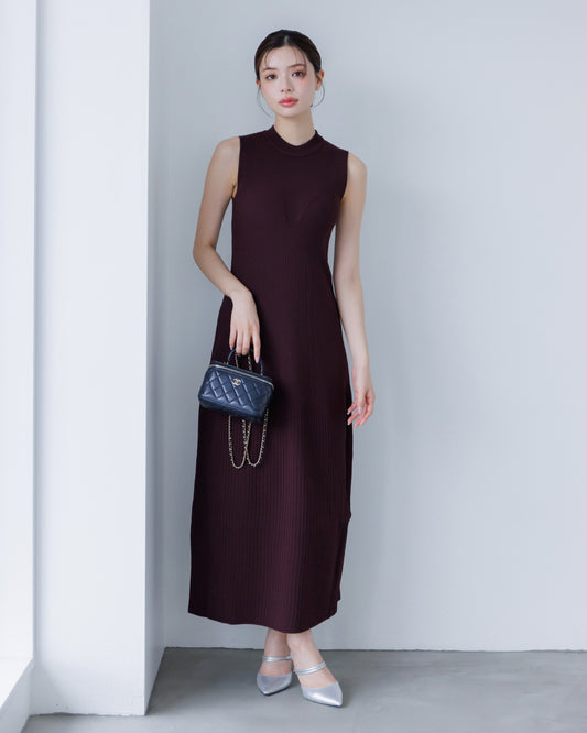 【予約販売】ノースリーブサマーニットワンピース