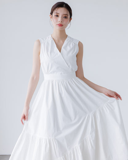 【予約販売】ノースリーブフレアイレヘムワンピース