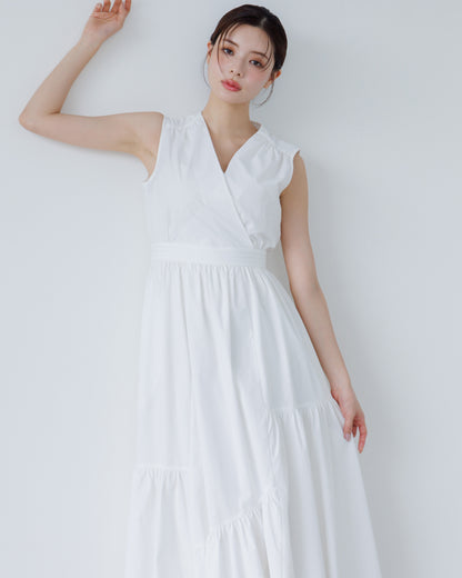 【予約販売】ノースリーブフレアイレヘムワンピース