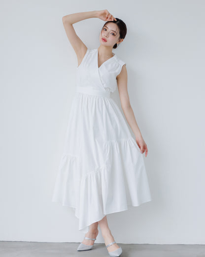 【予約販売】ノースリーブフレアイレヘムワンピース