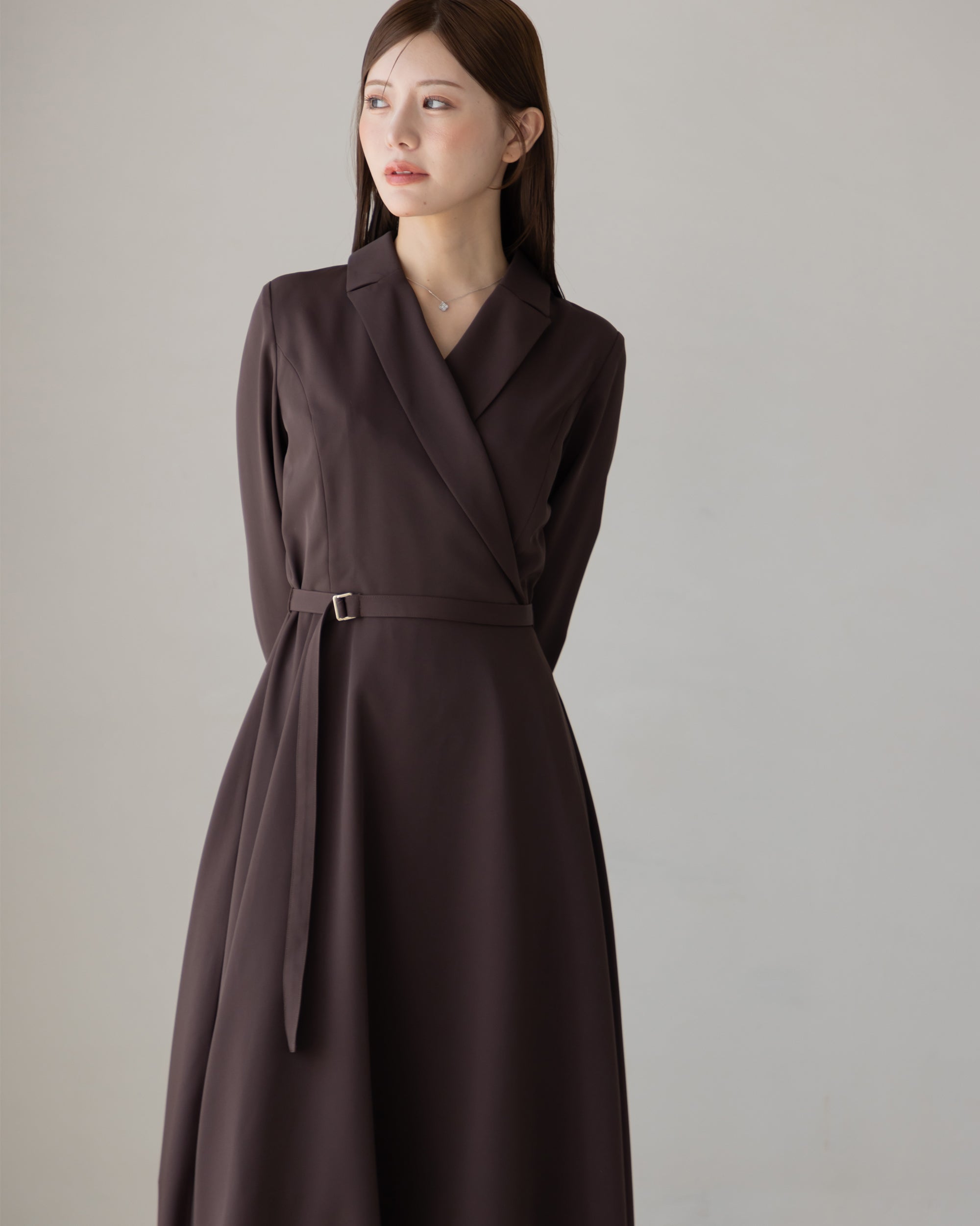 BLACK FRIDAY -10%OFF】ロングスリーブトレンチフレアワンピース – La lune