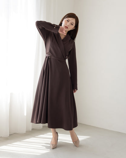 【NEW ARRIVAL】ロングスリーブトレンチフレアワンピース