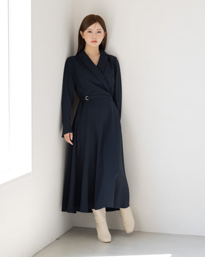 【NEW ARRIVAL】ロングスリーブトレンチフレアワンピース
